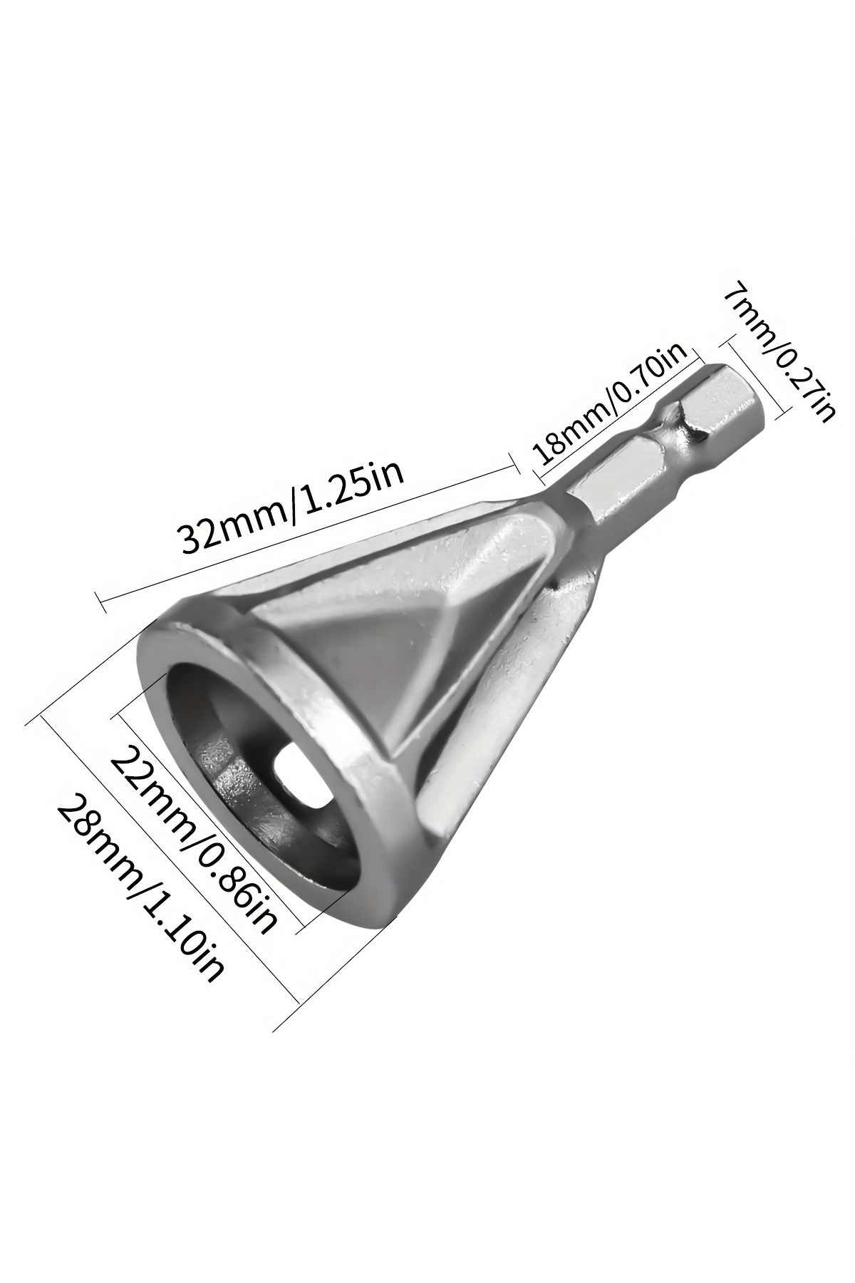 Choice-Silver 1pc Chamfering Tool, Chuck Drill Tool, Metal Deburring External Chamfering Tool, Grinding Ang 5