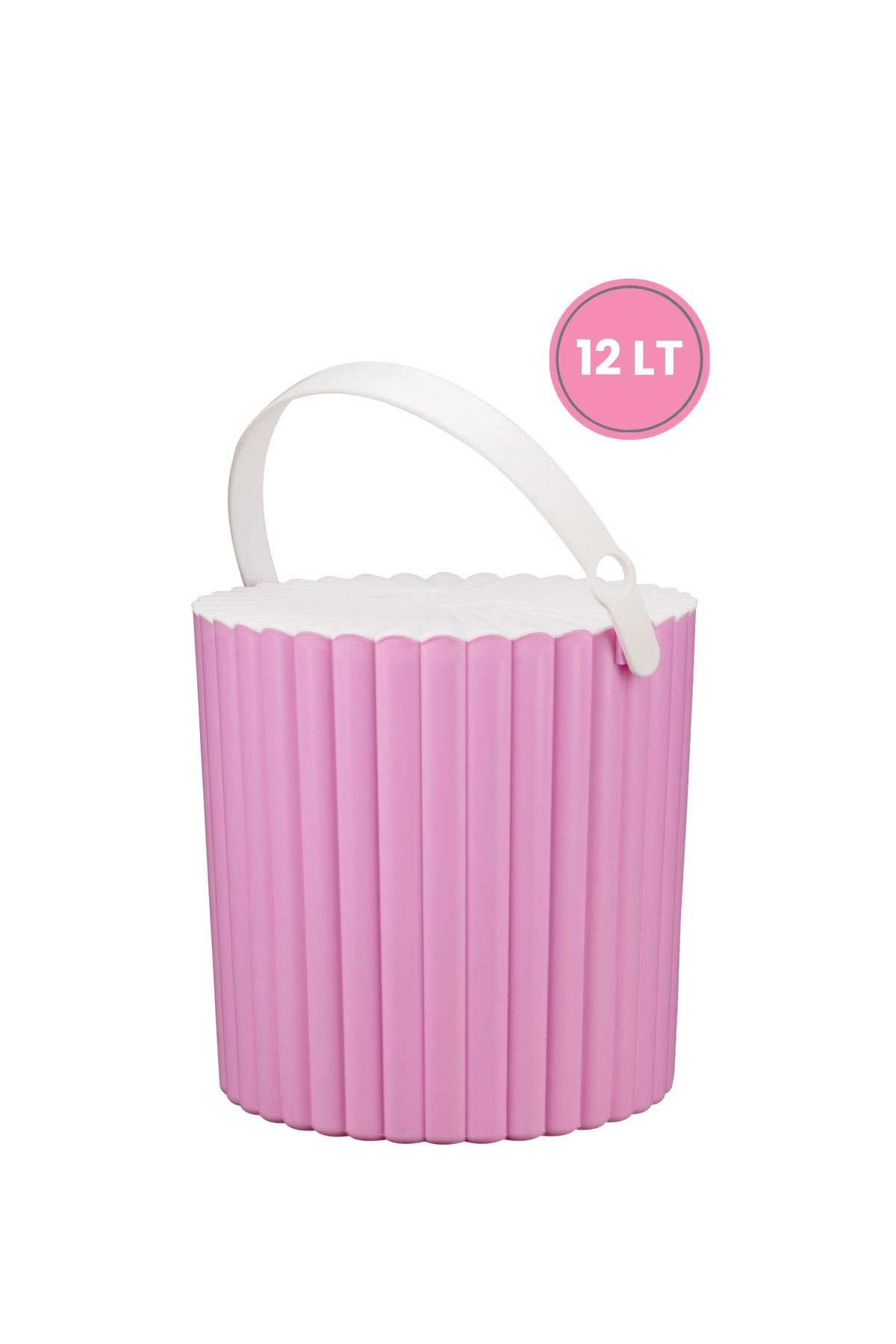 Flora-2-Piece Flour and Pulses Container, Trendy Multi-Purpose Round Storage Bucket F365 2