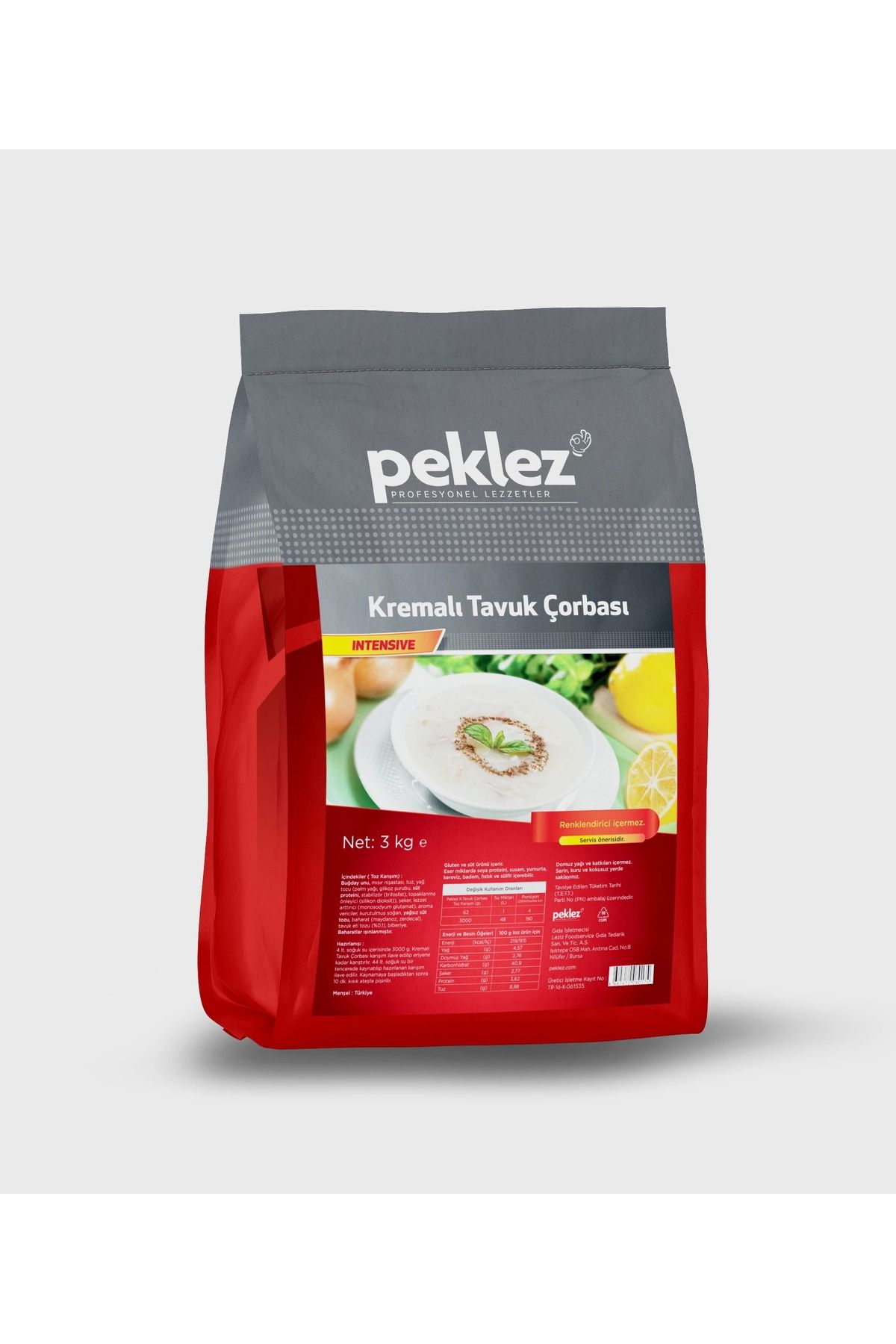 PEKLEZ Kremalı Tavuk Çorbası 3 kg