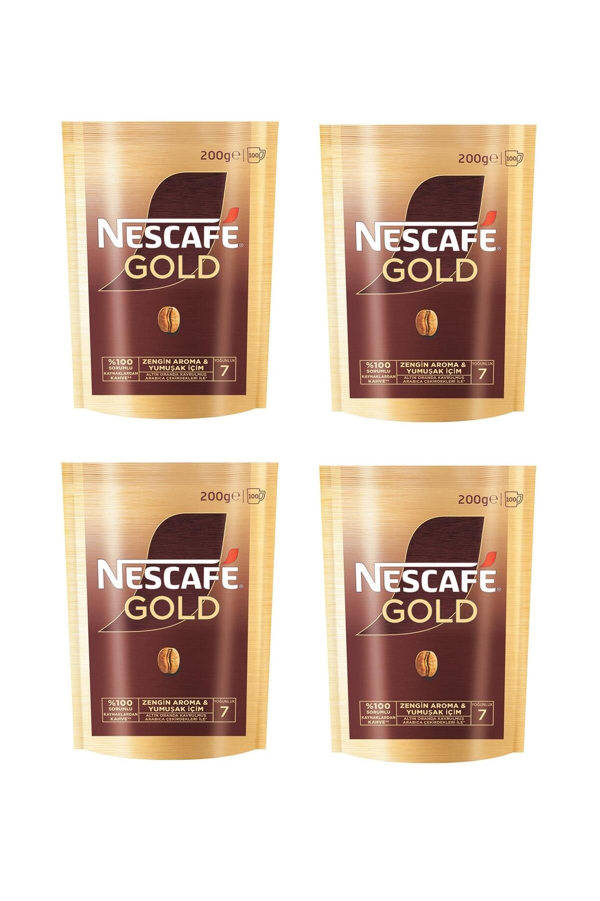 Nescafe Gold Kahve Poşet 200 Gr X 4 Adet