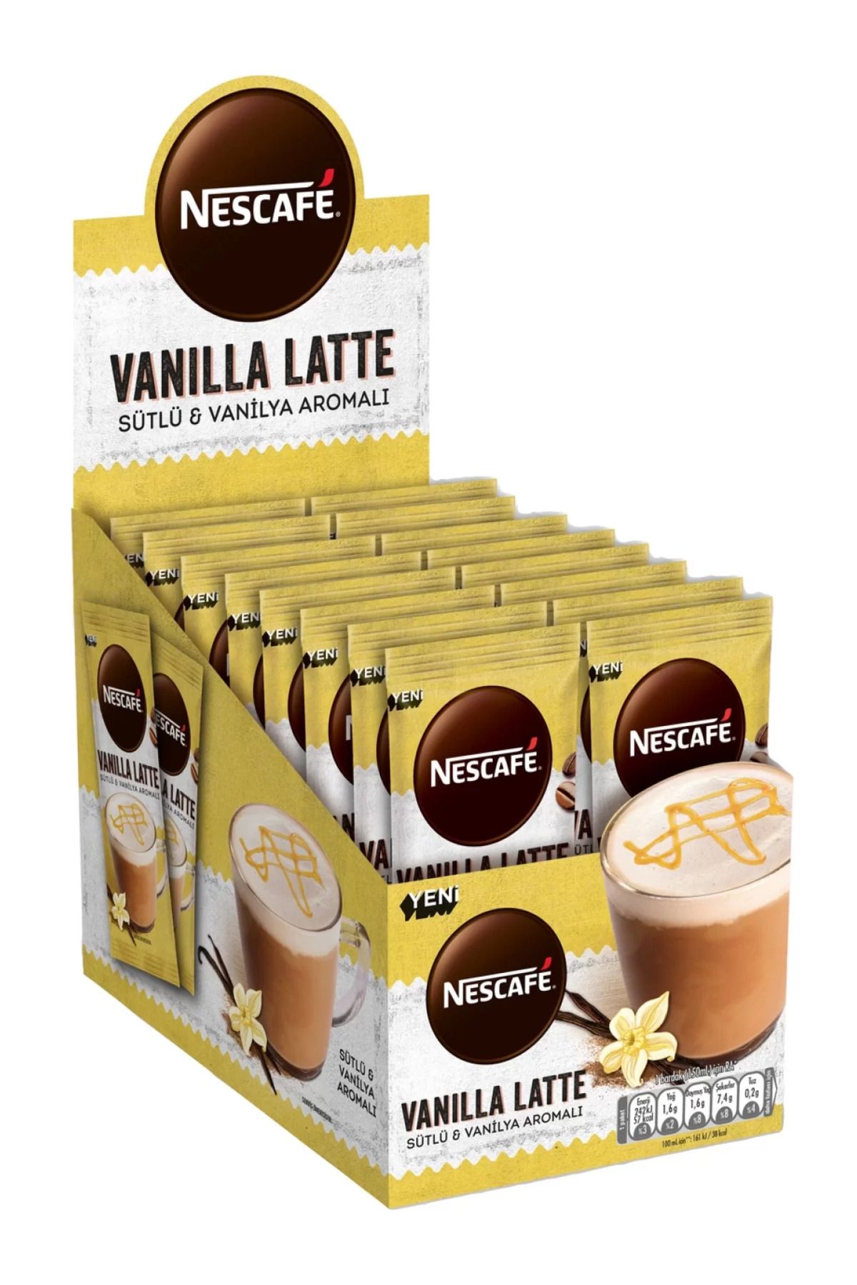 Nescafe Vanılla Latte Sütlü Vanilya Aromalı 14,5 Gr X 24 Adet