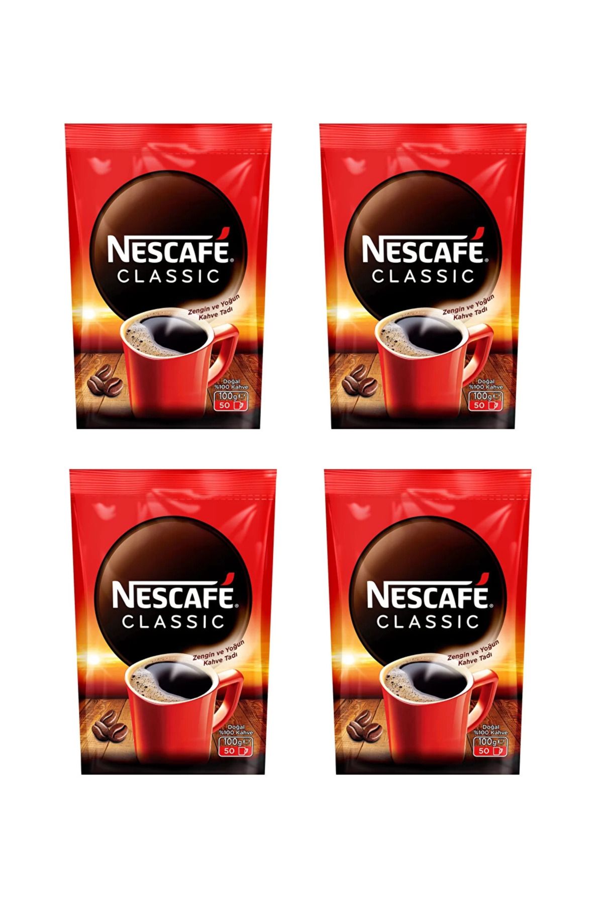 Nescafe Classıc Kahve Poşet 100 Gr X 4 Adet