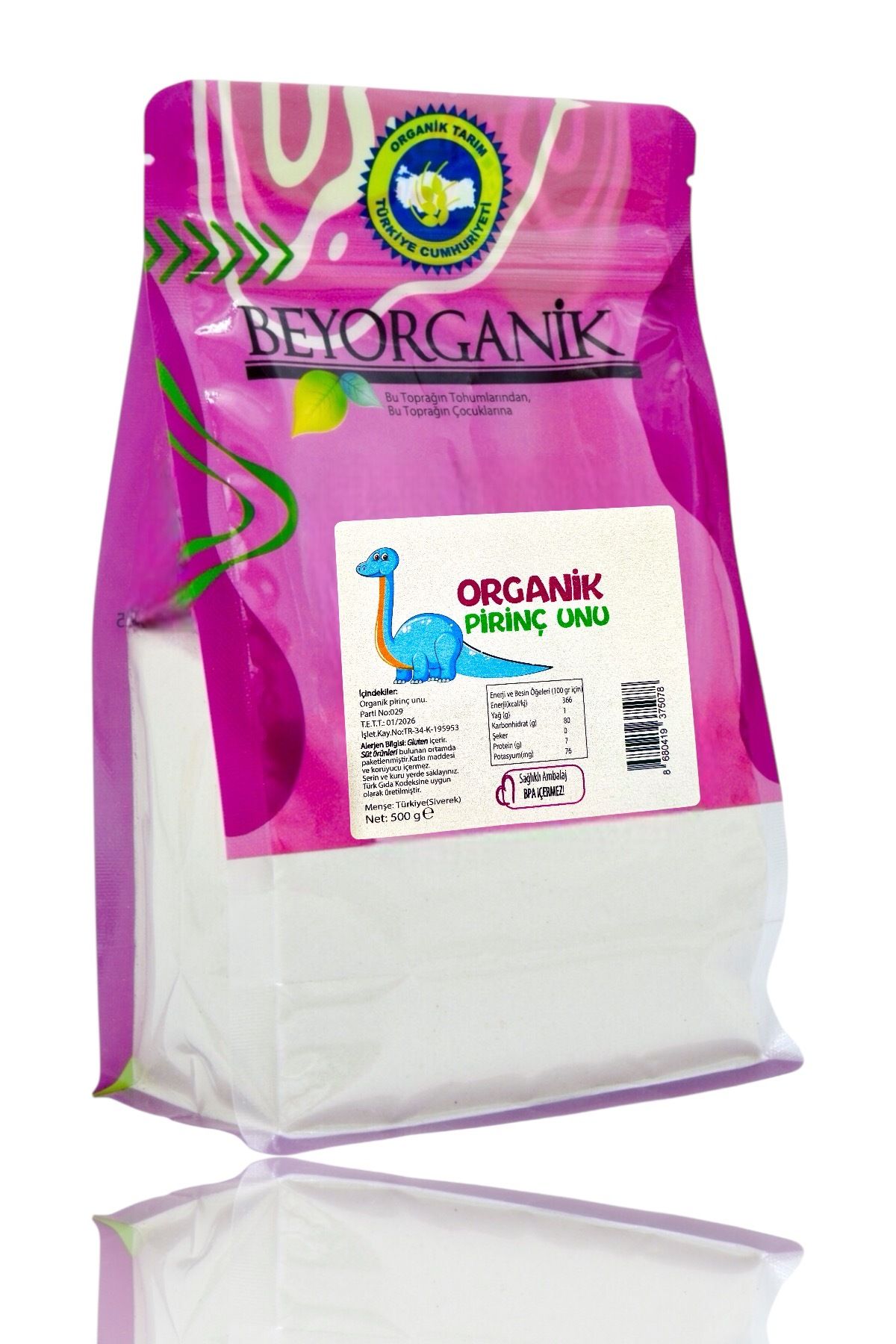 BEYORGANİK Organik Bebek Pirinç Unu 500gr