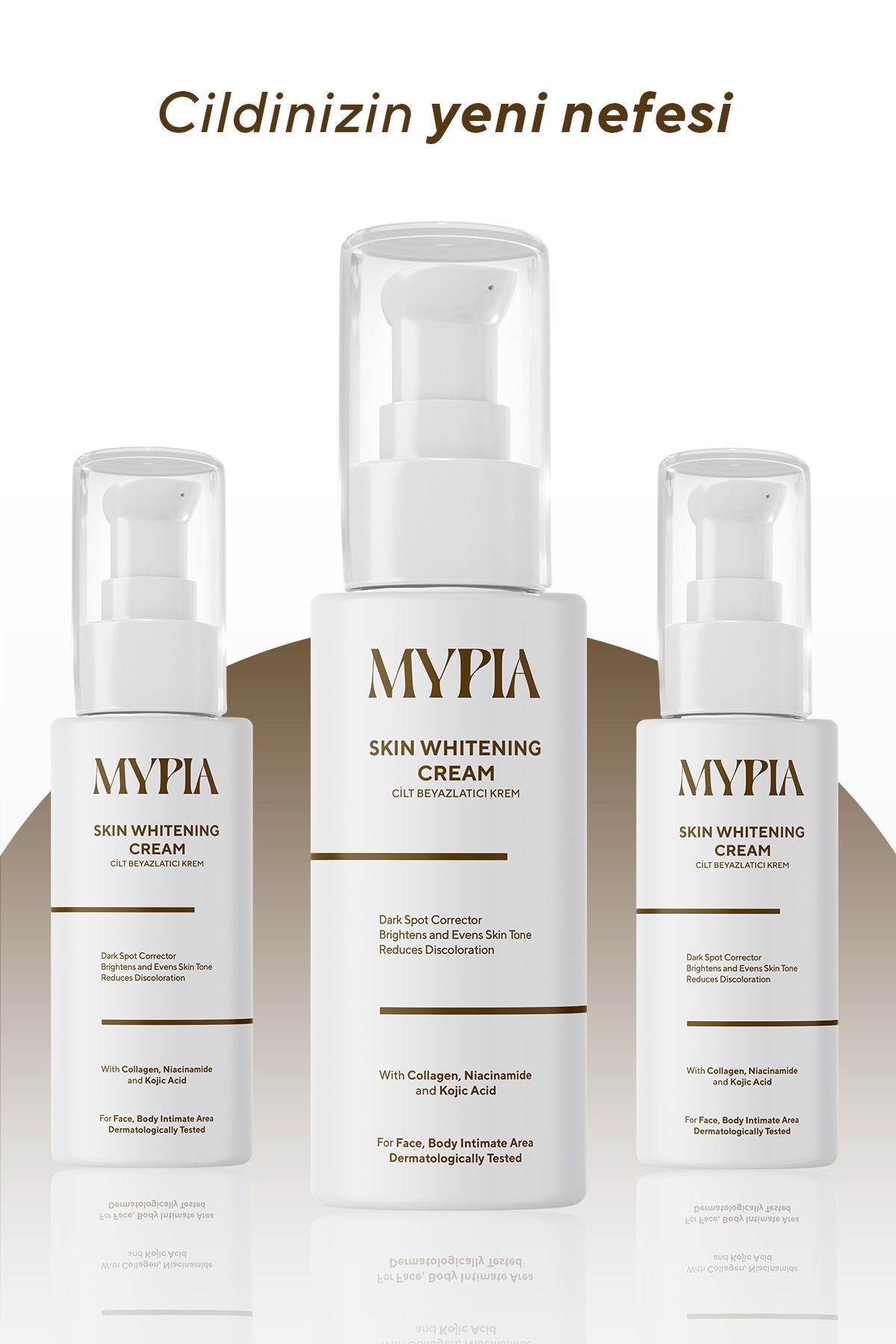 Mypia Cosmetics 2'li Cilt Beyazlatıcı Aydınlatıcı Glutatyonlu Krem, Kolajen, Niacinamide ve Kojik Asit Etkili 50 ML-8