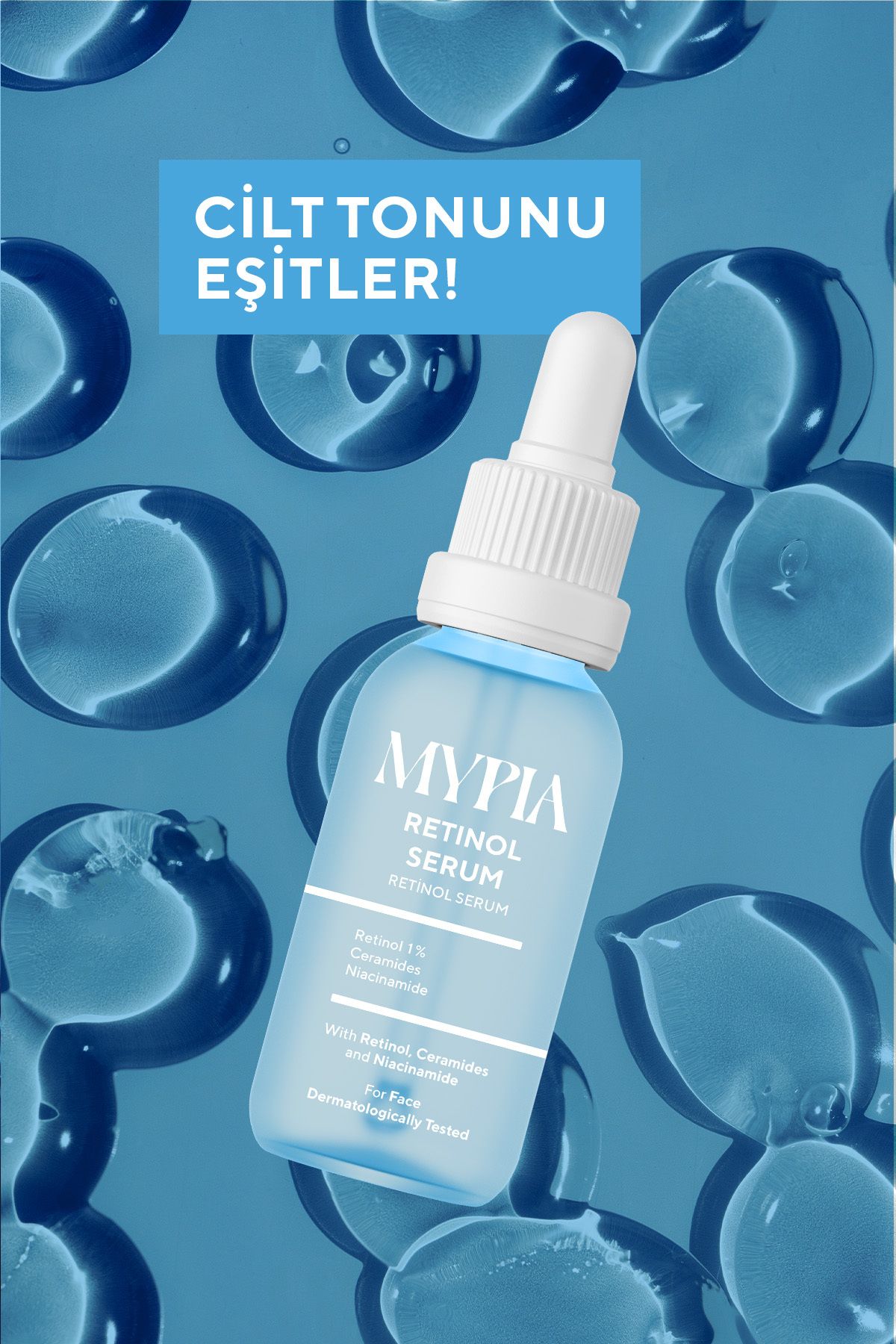 Mypia Cosmetics 2'li Kırışıklık ve Yaşlanma Karşıtı, Onarıcı, Aydınlatıcı Retinol Serum (1% Retinol & Ceramides)30ML-5