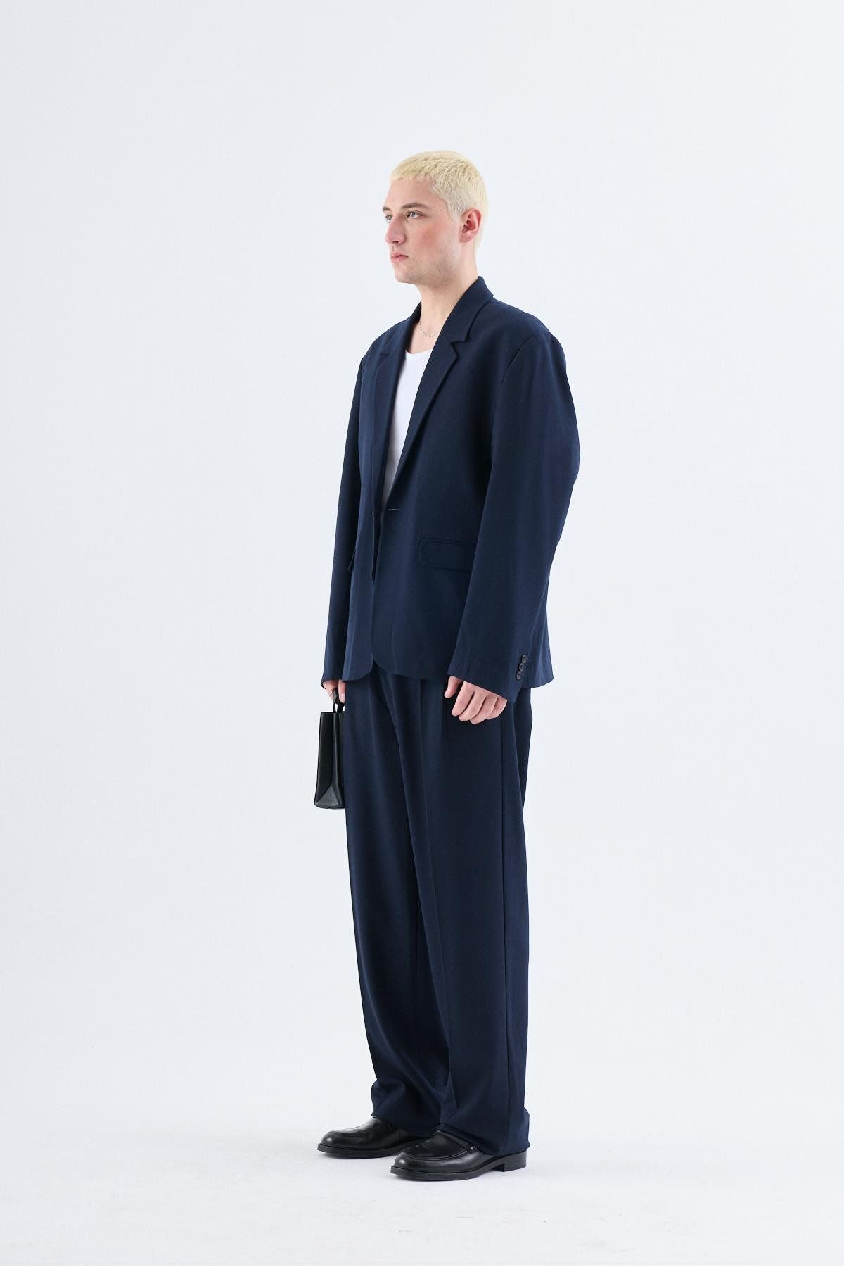 کت وشلوار آبی مردانه Navy Blue کلاسیک با مشرف به لباس VAMOSCLO