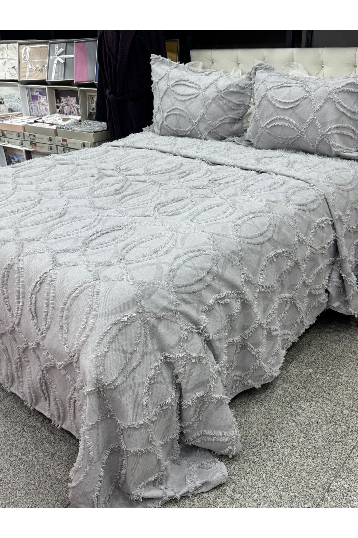 Çapa Home-Anchor Home 3 Pieces Embroidered Double Bed Cover 1