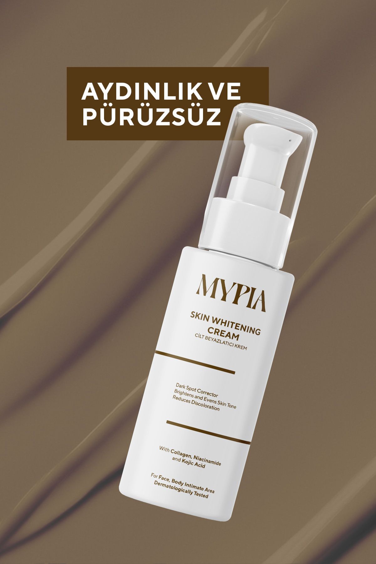 Mypia Cosmetics 2'li Cilt Beyazlatıcı Aydınlatıcı Glutatyonlu Krem, Kolajen, Niacinamide ve Kojik Asit Etkili 50 ML-5