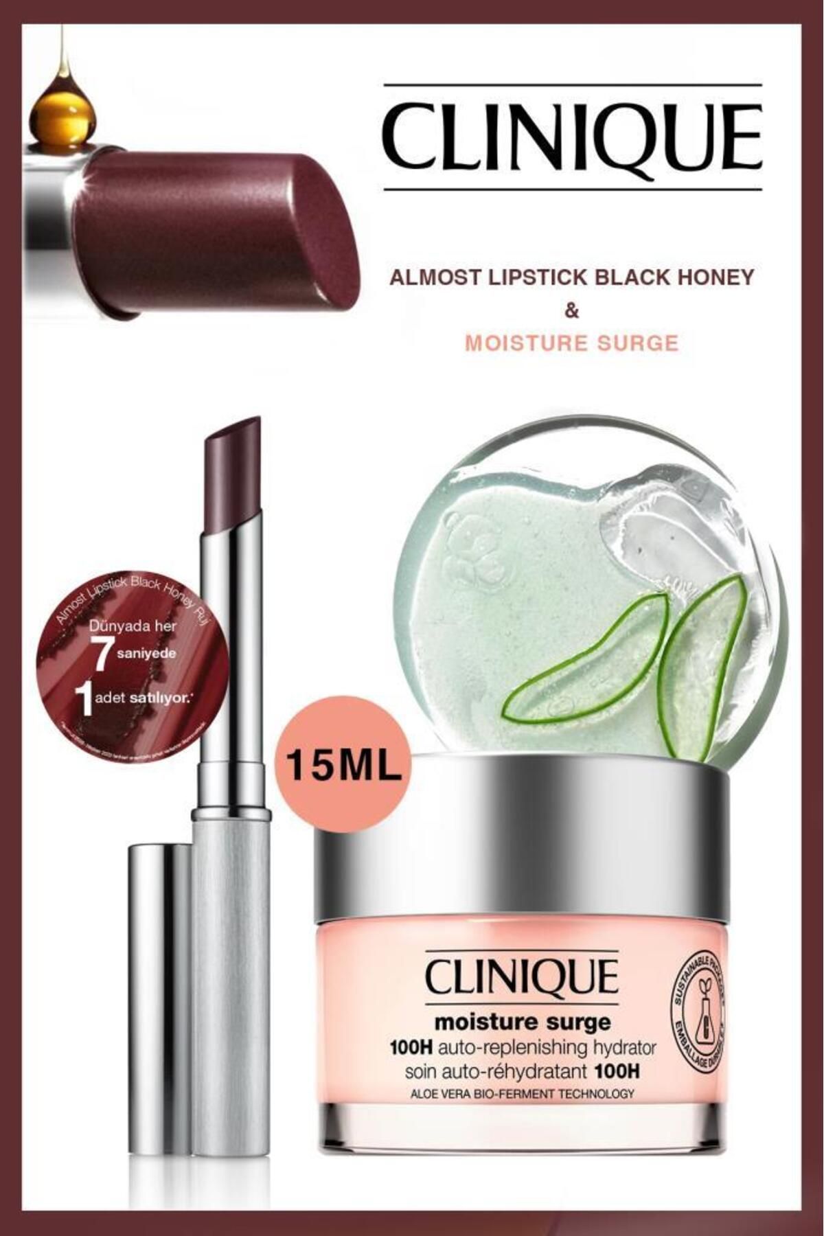 Clinique Black Honey-Mouisture Surge ile Neme Doymuş Dudak ve Cilt Bakım Kremi 15ml