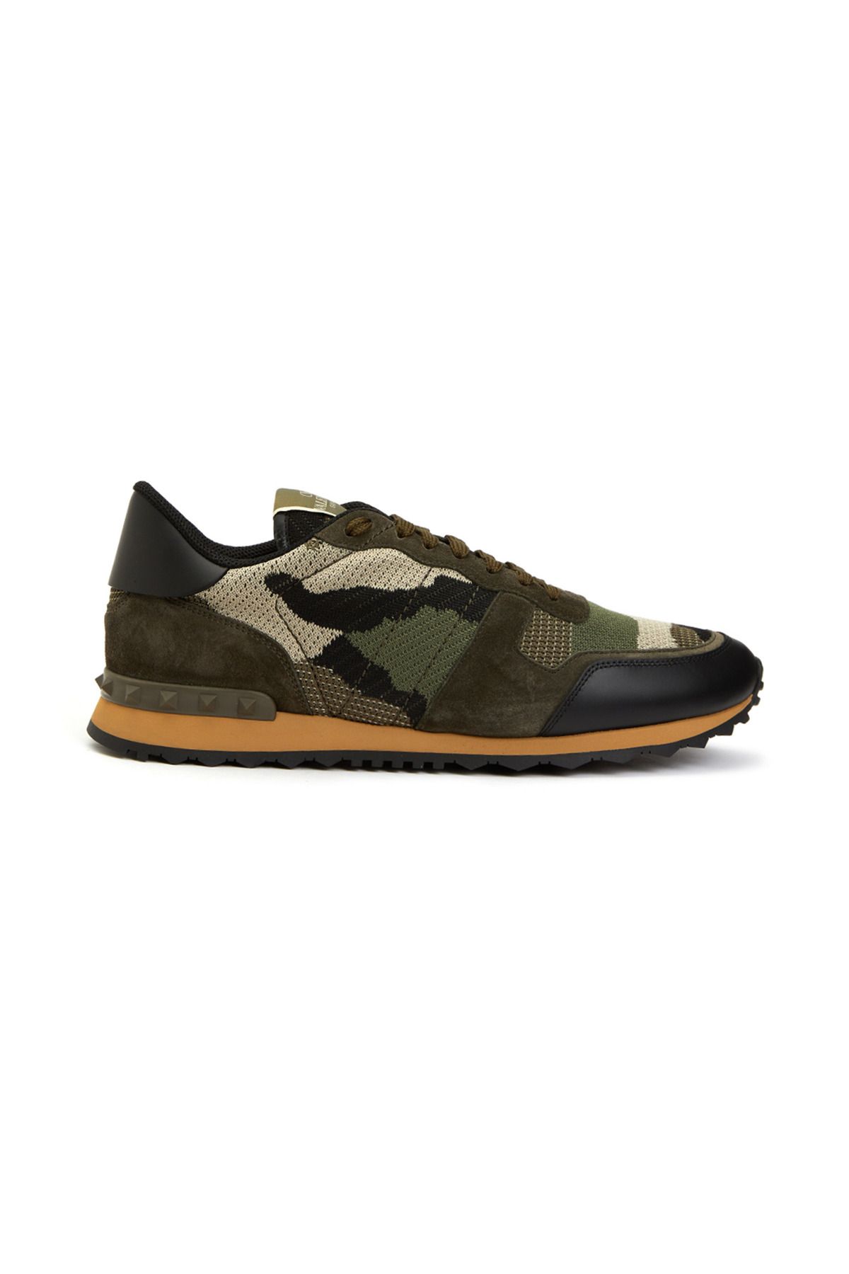 Valentino Garavani Rockrunner Khaki Erkek Deri Spor Ayakkabı 3y2s0723 QRK