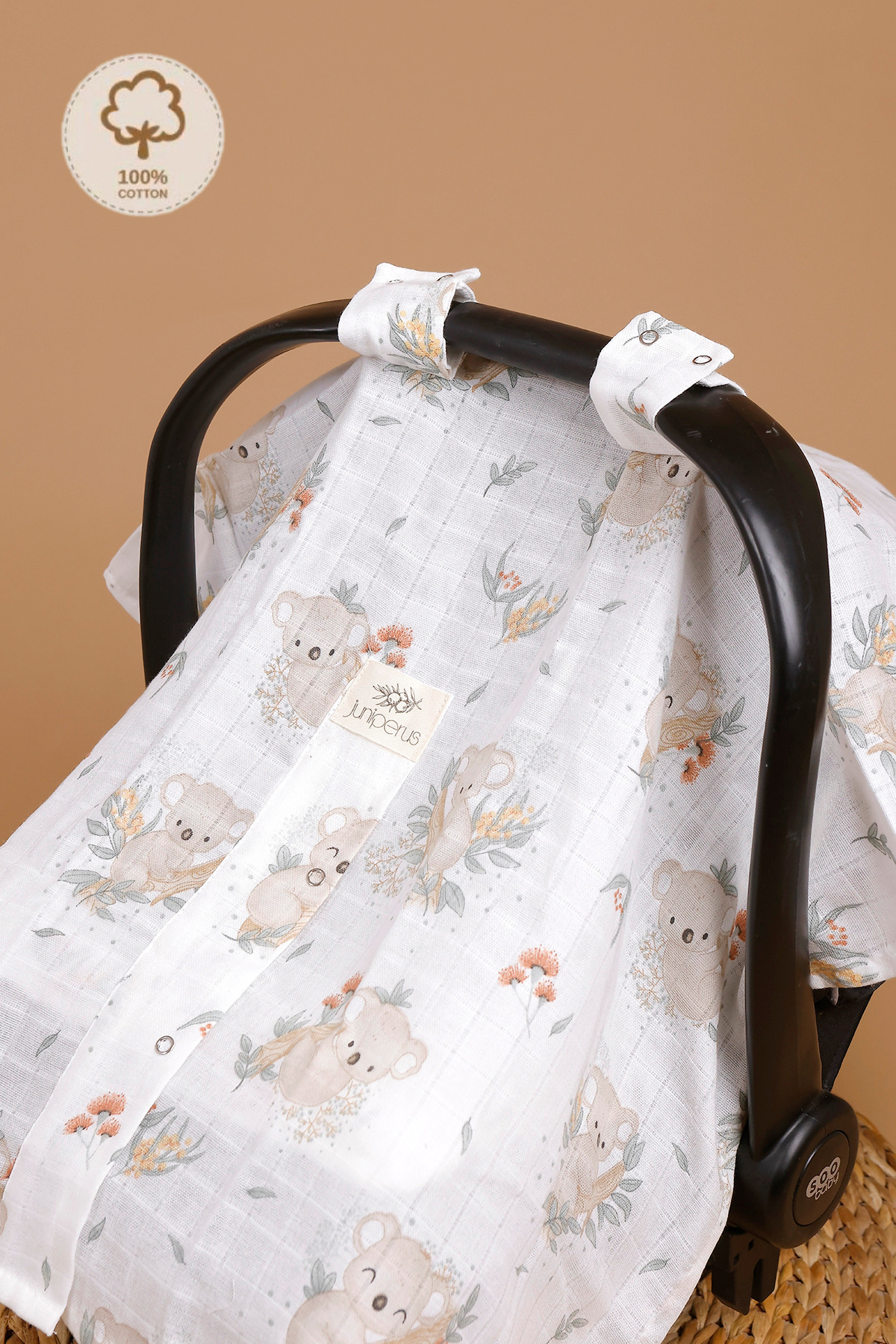 JUNİPERUS 2'li Müslin Bebek Puset Örtüsü Puset Minderi Ortopedik Bel Destekli fotoğrafı 2 (önizleme)