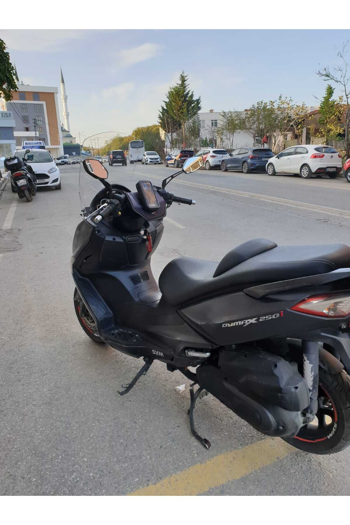 SYM Joymax 250 İ Siperlik Ön Cam 2013 2016 Model 65cm Şeffaf Renkli 4mm ORTA BOYLU CAM