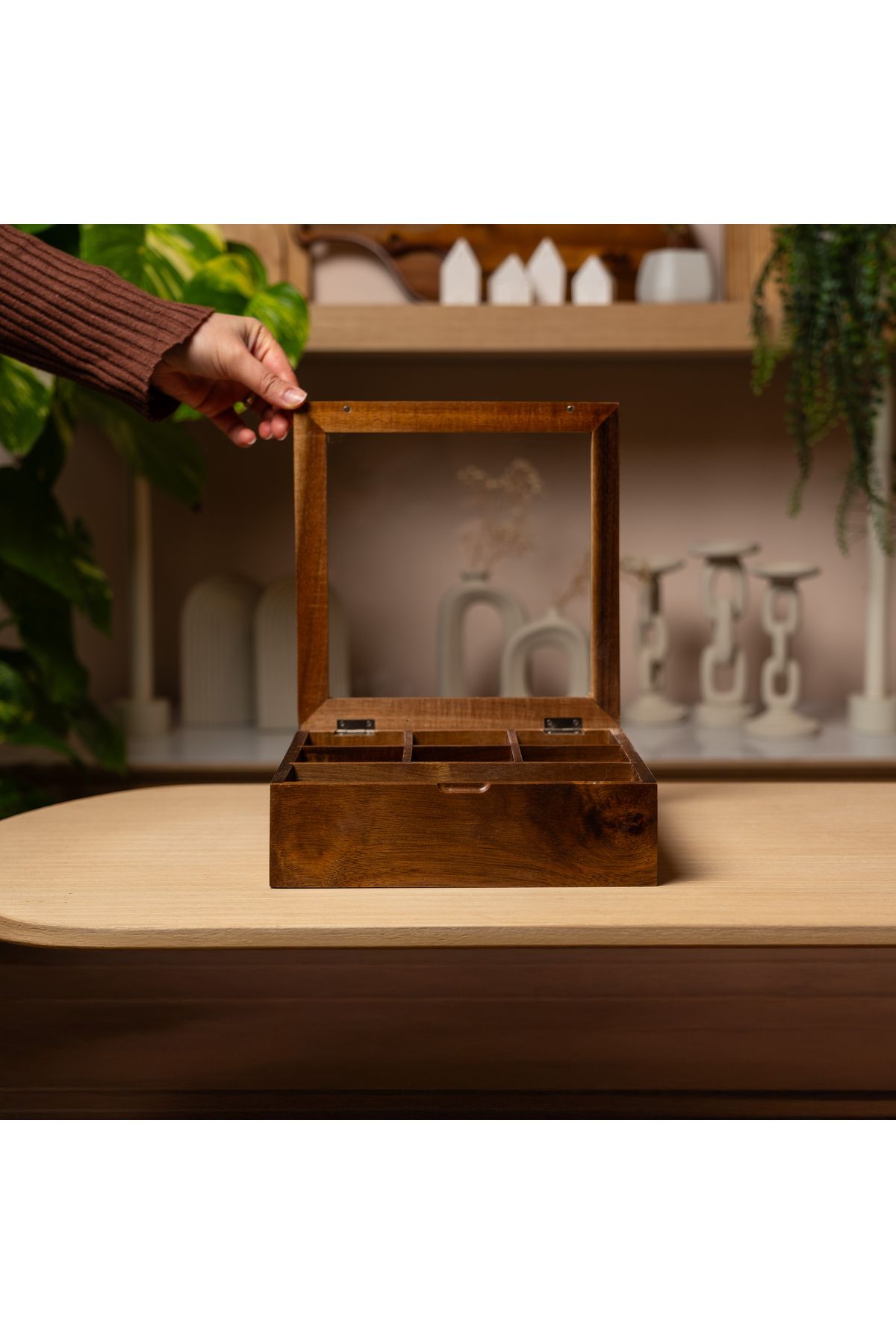 MİEN-Acacia Organizer Box with Lid 3