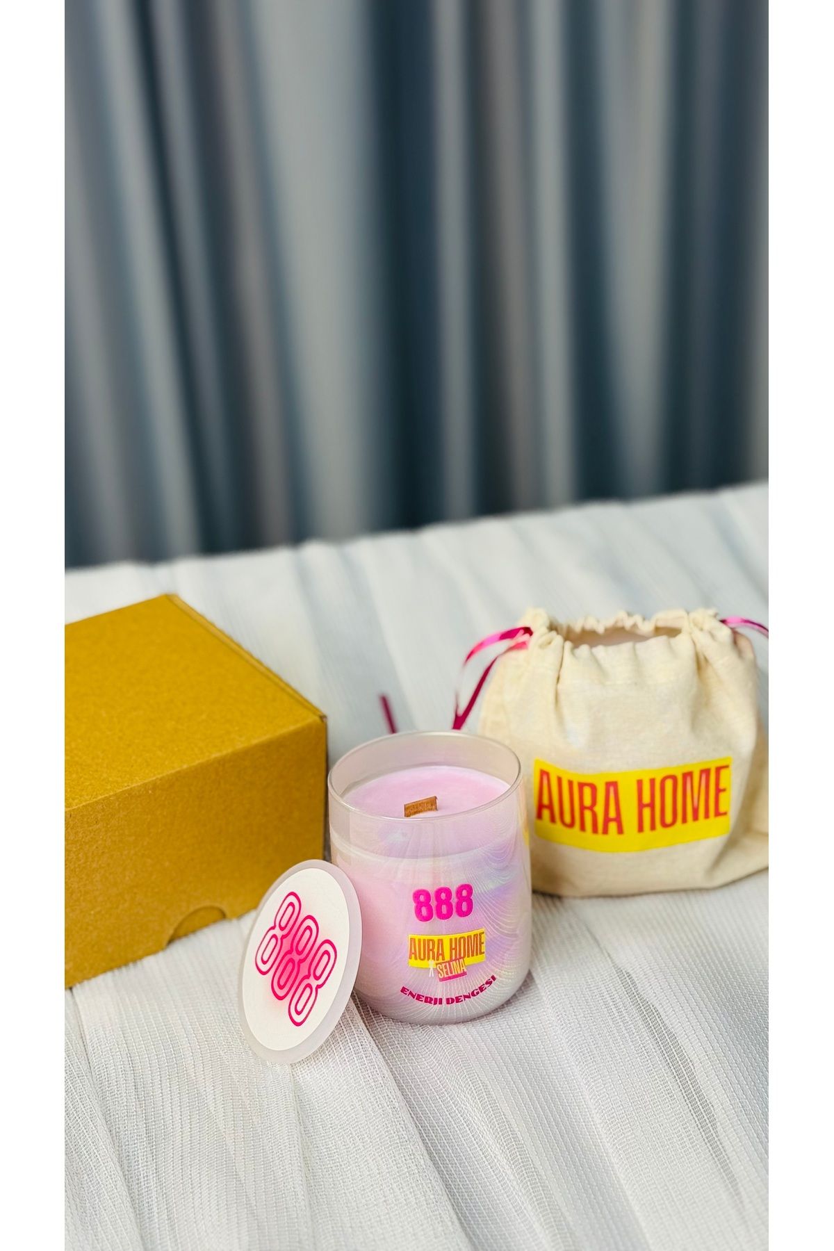 Elioure Karpuz Kokulu Soya Mum, 335gr, Craft Kutu, Serisi, Kokulu Mum, Beyaz, 888