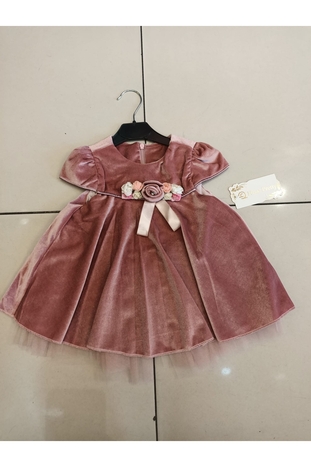hisarpretty Kadife Bebek elbise fotoğrafı 2 (önizleme)