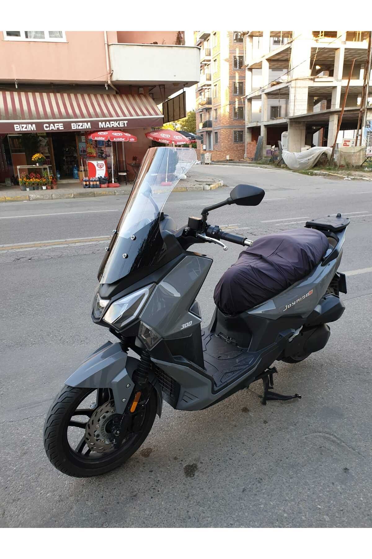 SYM Joyride 300 Siperlik Ön Cam 2023-2025 Model 65cm Şeffaf Renkli 4mm ORTA BOYLU CAM