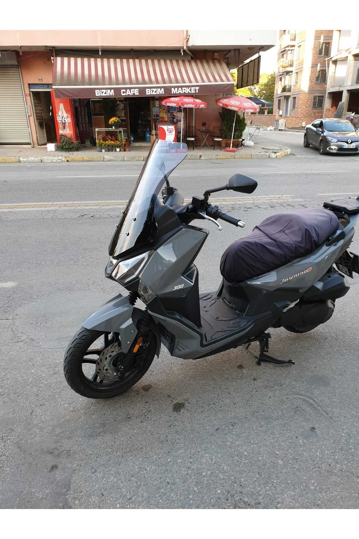 SYM Joyride 300 Siperlik Ön Cam 2023-2025 Model 65cm Füme Renkli 4mm ORTA BOYLU CAM