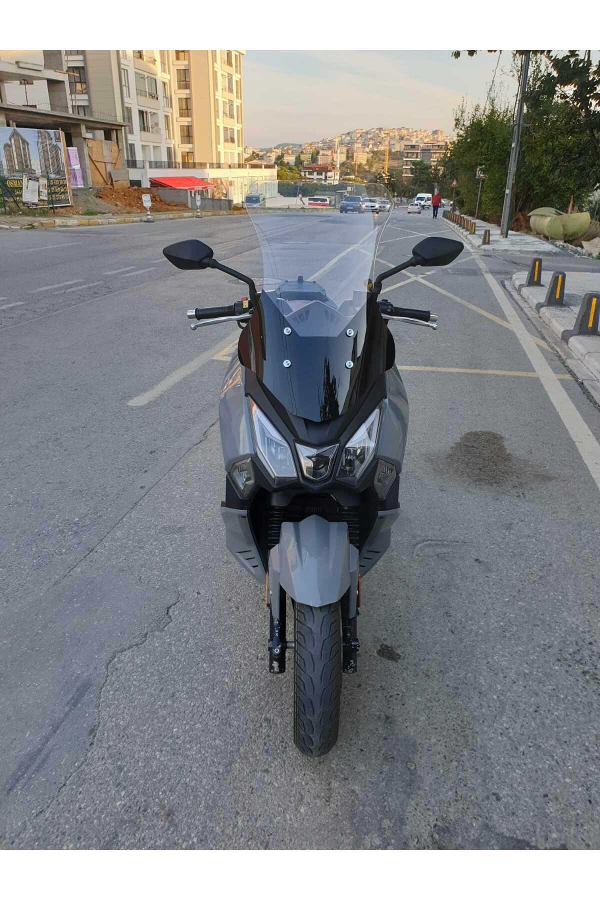 SYM Joyride 300 Siperlik Ön Cam 2023-2025 Model 65cm Şeffaf Renkli 4mm ORTA BOYLU CAM