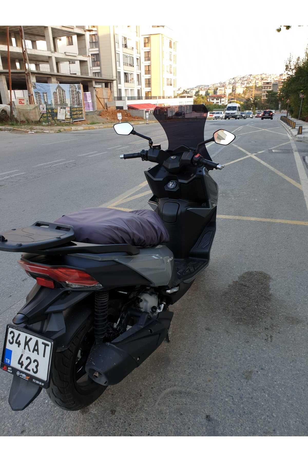 SYM Joyride 300 Siperlik Ön Cam 2023-2025 Model 65cm Siyah Renkli 4mm ORTA BOYLU CAM