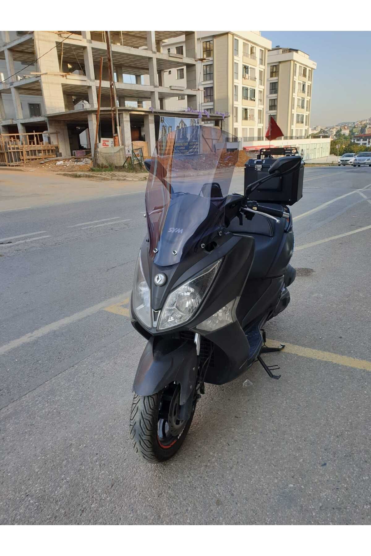 SYM Joymax 250 İ Siperlik Ön Cam 2013 2016 Model 75cm Füme Renkli 4mm UZUN CAM