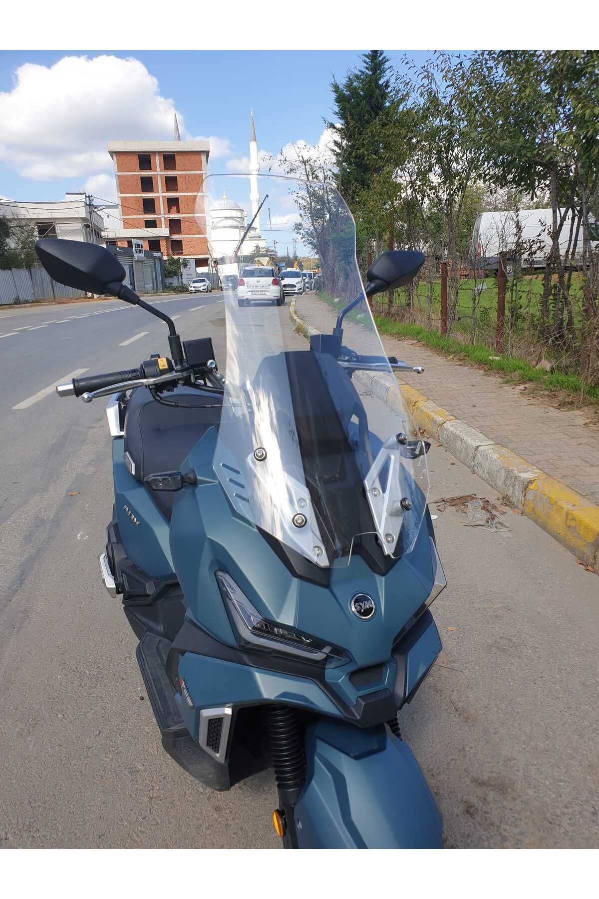 SYM Adx 125 Siperlik Ön Cam 2023-2025 Model 70cm Şeffaf Renkli 4mm