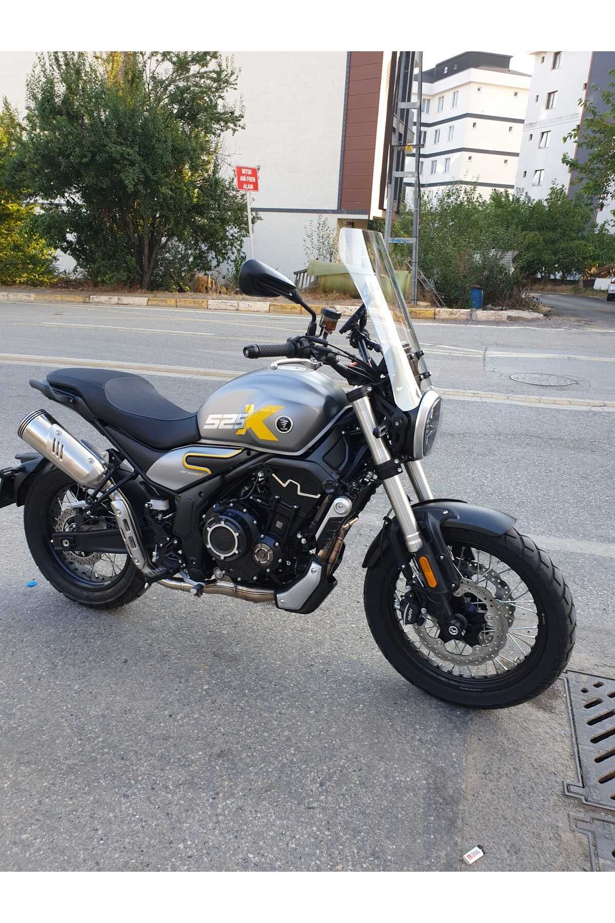 Voge ACX 525 Siperlik Ön Cam 2023-2025 Model 58cm Şeffaf Renkli 4mm