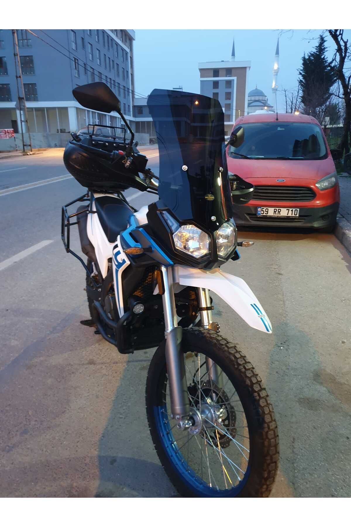 Voge Rally 300 Siperlik Ön Cam 2022-2025 Model 51cm Siyah Renkli 4mm