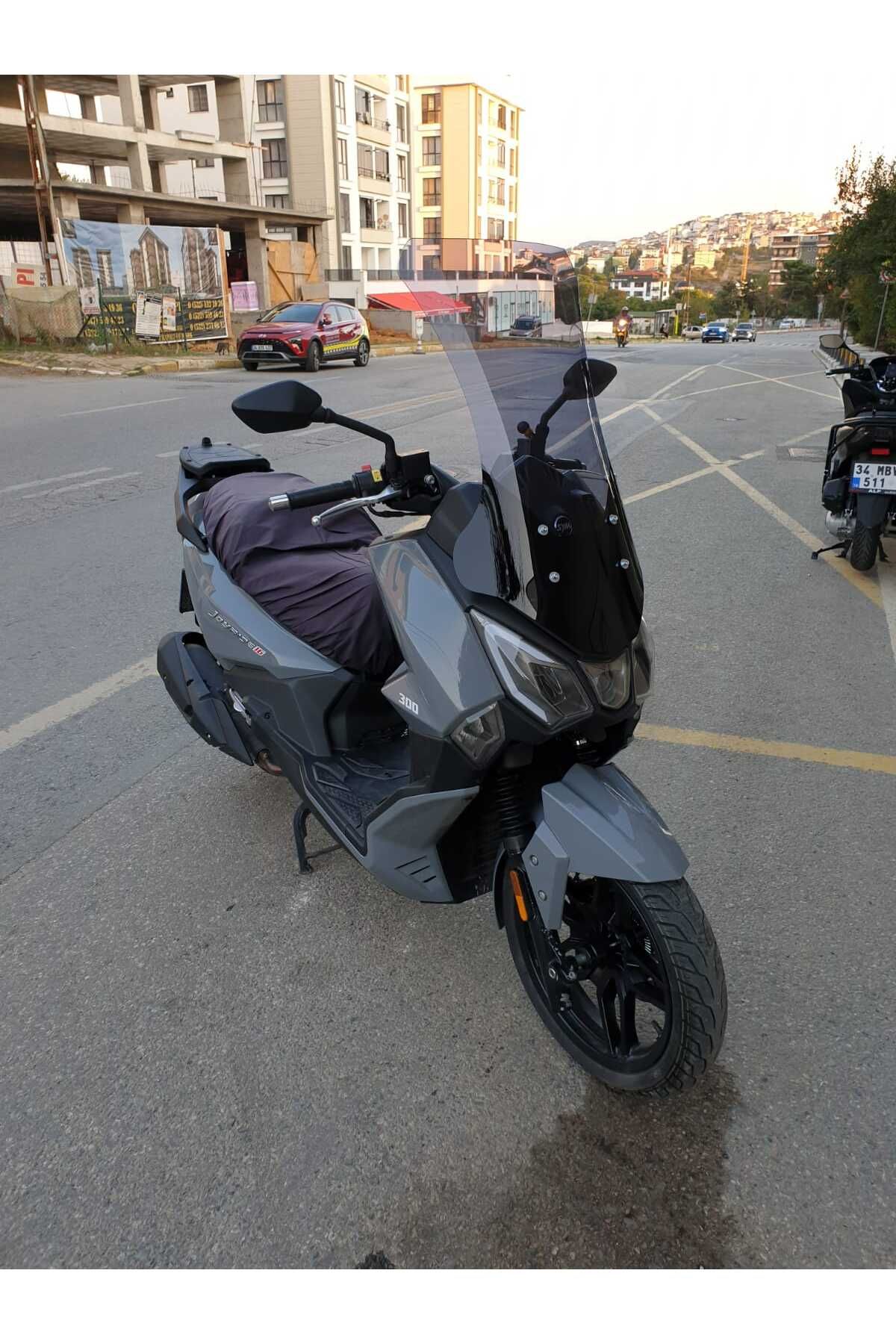 SYM Joyride 300 Siperlik Ön Cam 2023-2025 Model 75cm Füme Renkli 4mm UZUN CAM