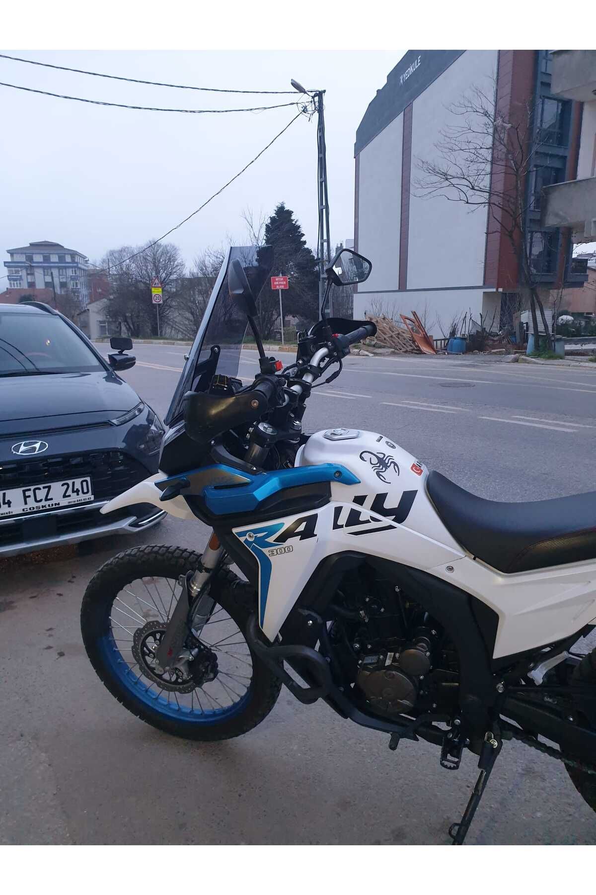 Voge Rally 300 Siperlik Ön Cam 2022-2025 Model 51cm Füme Renkli 4mm