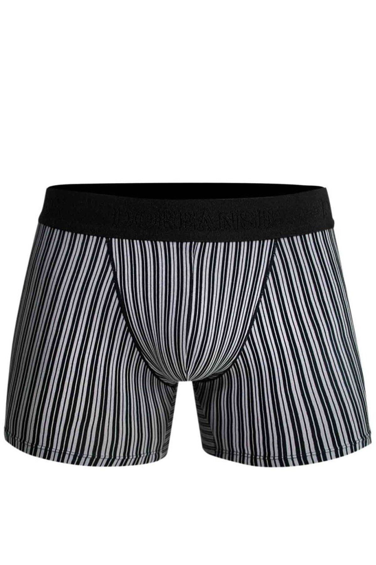 NazikEndam Dore anse Erkek Modal Çizgi Desenli Normal Paça Boxer 1866