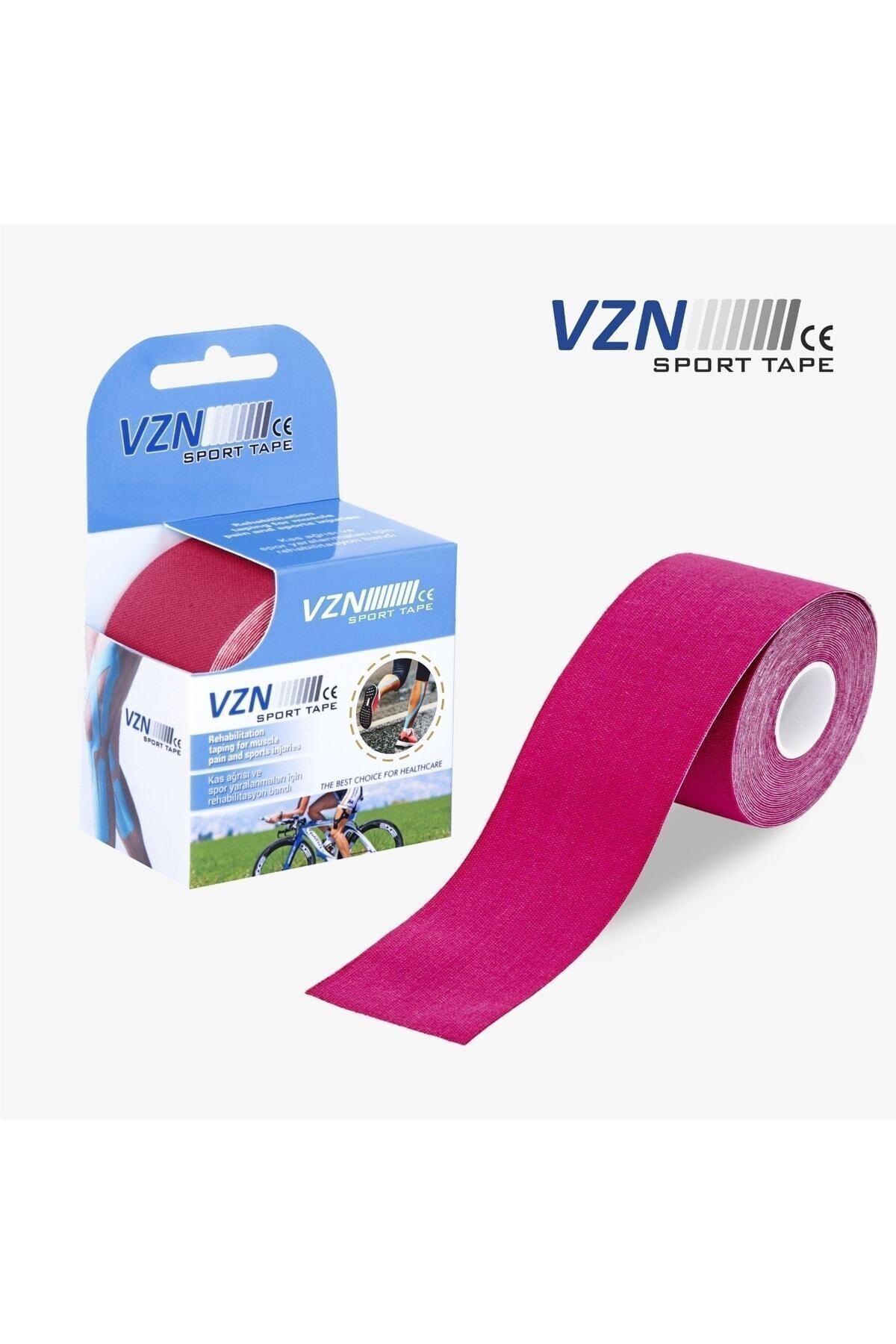 teknotrust Sport Tape Pembe Renk Kinezyo Sporcu Bandı Ağrı Bandı 5 Metre X 5 Cm