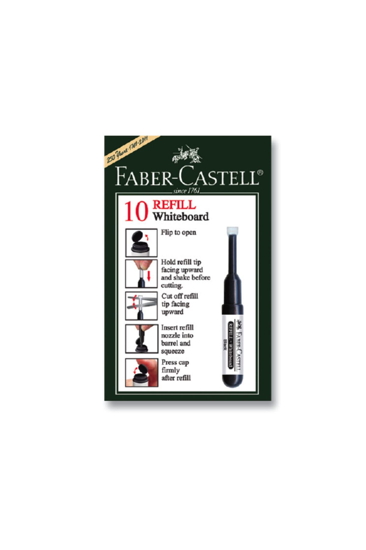 Faber Castell Faber-Castell Tahta Kalem Mürekkebi  (10 lu )   W20 Kırmızı 25 43 21