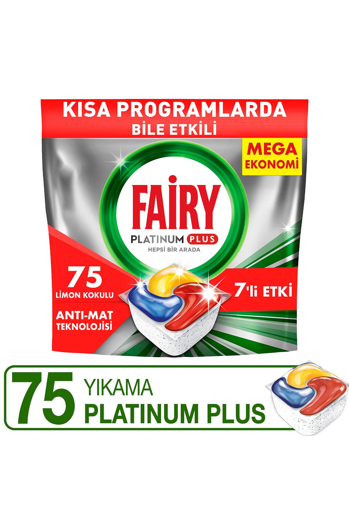 Fairy Platinum Plus Bulaşık Makinesi Tableti 75 Li