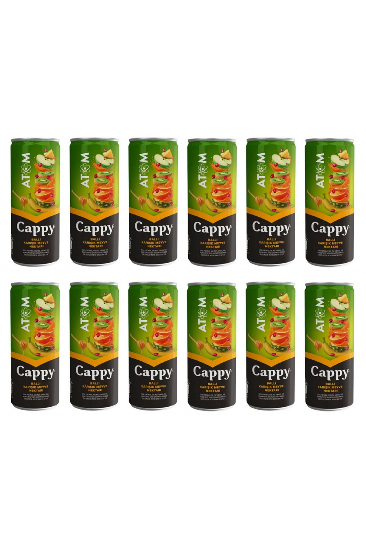 Cappy Atom Ballı Karışık Meyve Nektarı 330 ml X 12 Adet