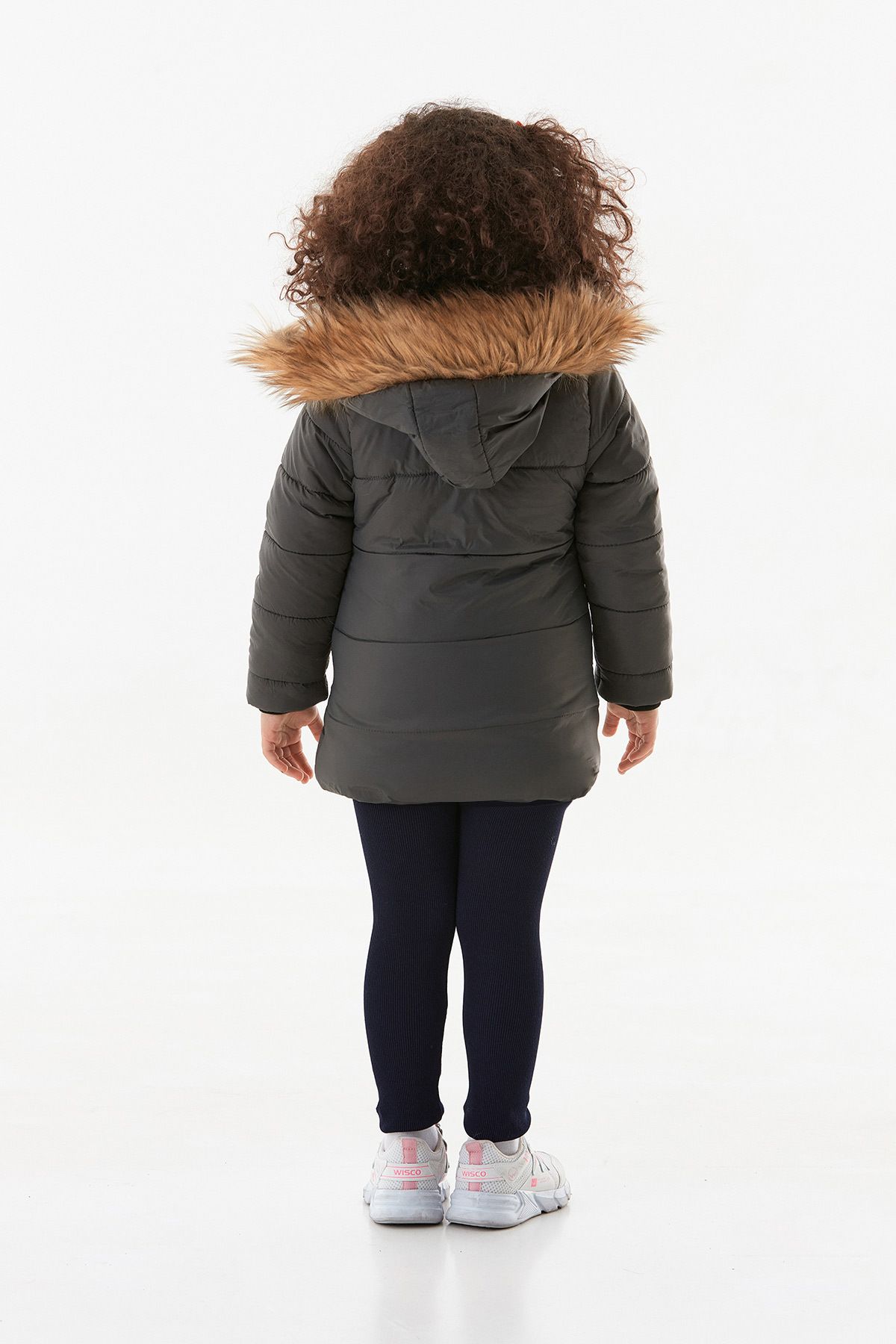 Fulla Moda-Pocket Zippered Hooded Girl's Coat 6