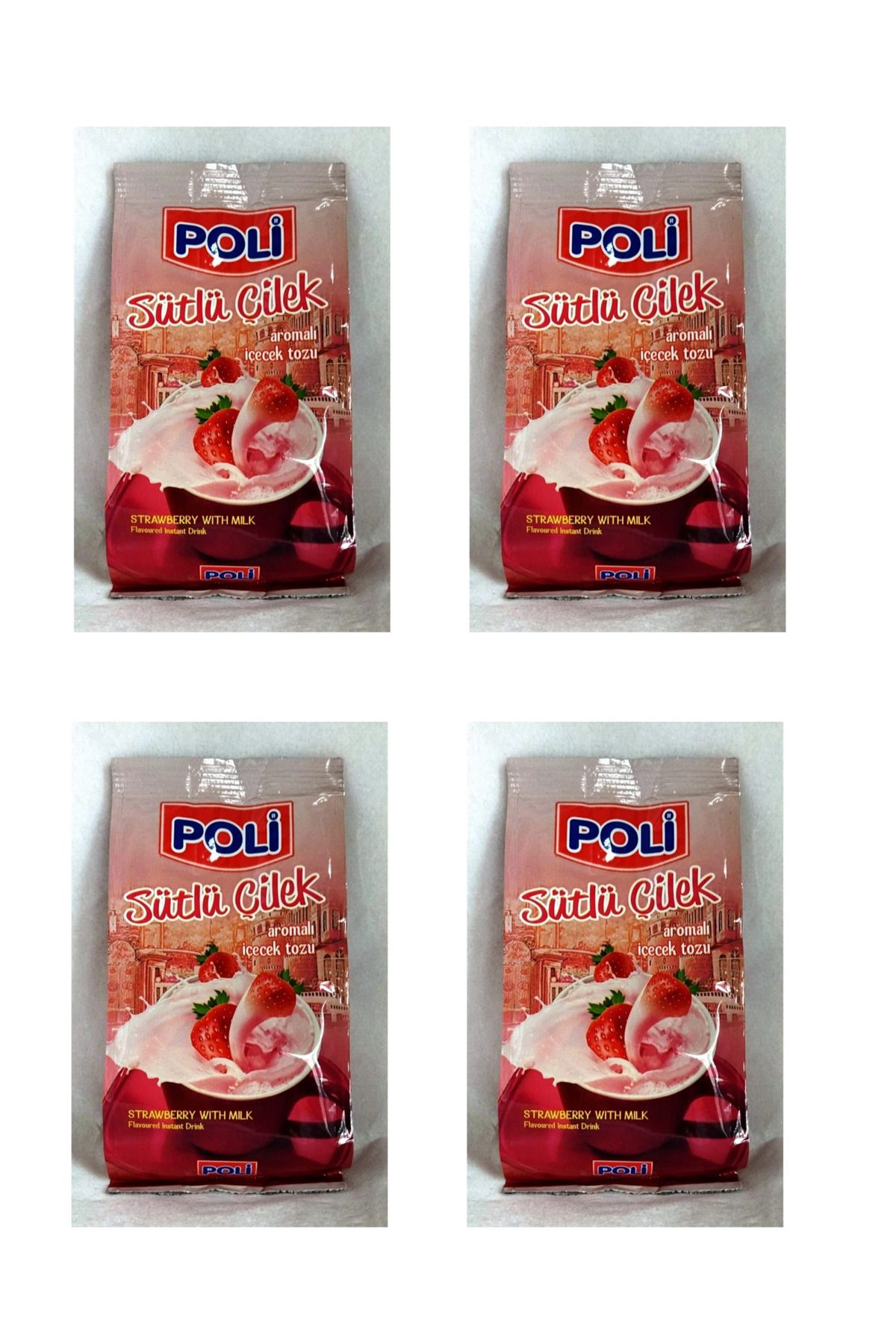 POLI Toz İçecek Sütlü Çilek 250 Gr X 4 Adet