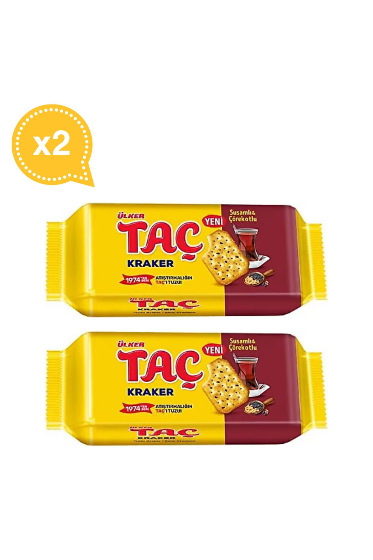 Ülker Ülker Taç Susamlı Çörekotlu Kraker 76 gr x 2 Adet