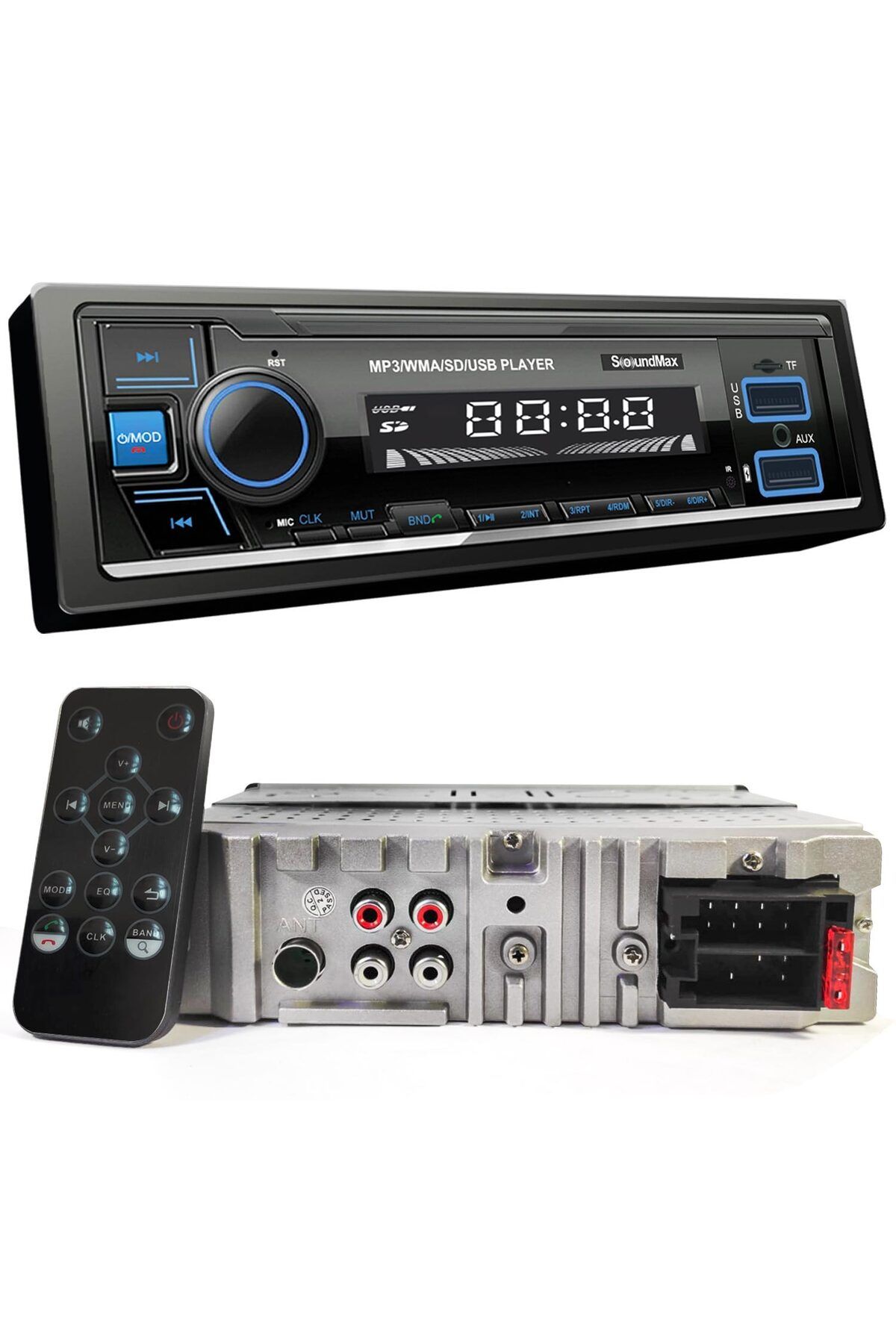 NZM TİCARET Sx-Mx3G Oto Teyp 4X50 Watt Bluetooth Mobil Aplikasyon 2Xusb Sd Fm Aux