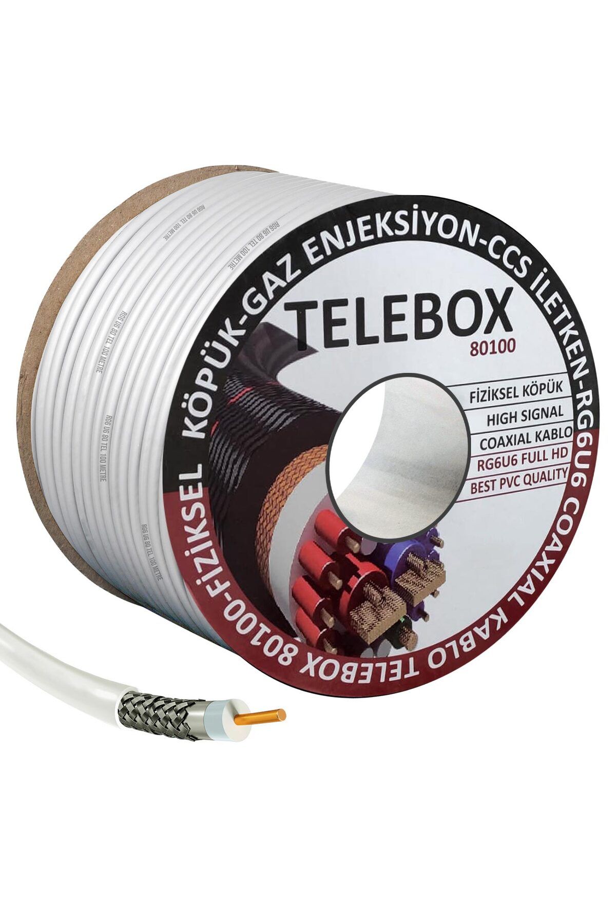 YTT Marketing Telebox Anten Kablosu Rg6 U4 80 Tel 100 Metre