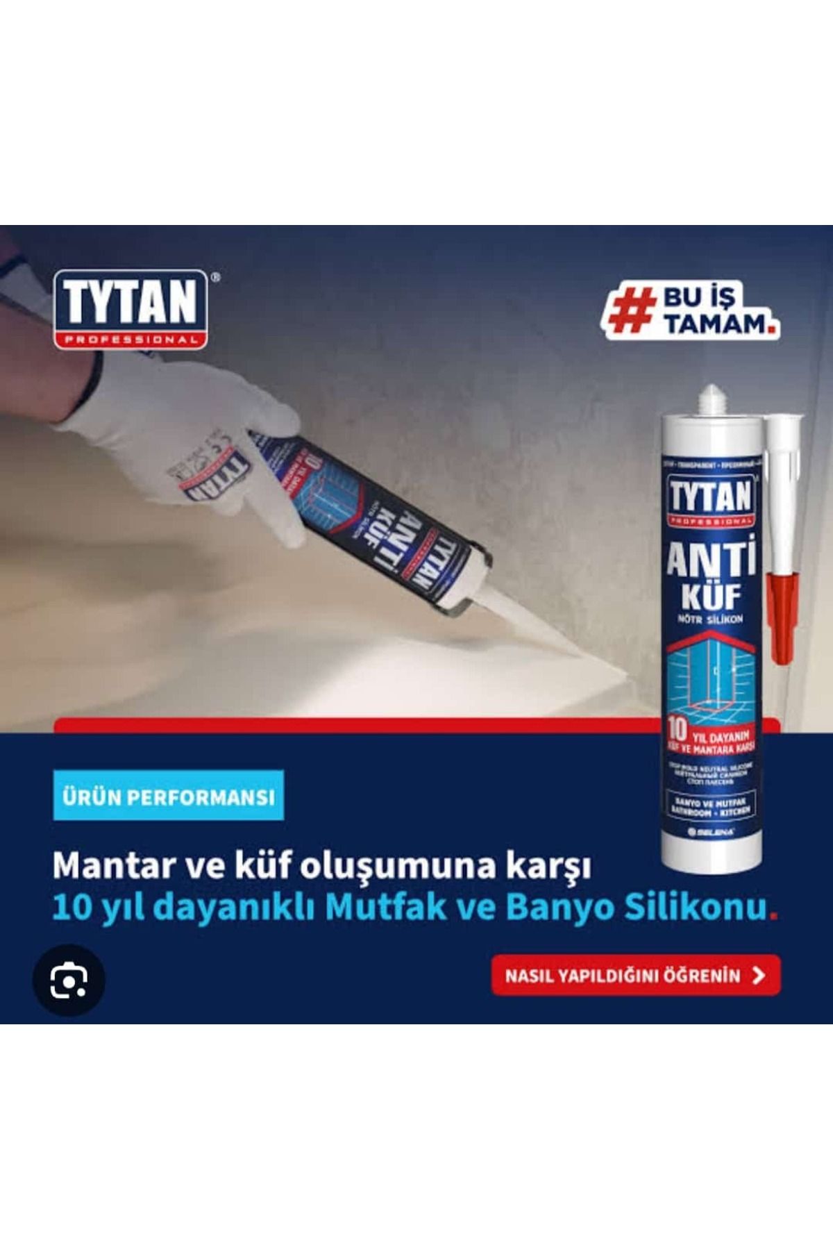 TYTAN duş kabin silikonu (24pcs) 10yıl kararmaz