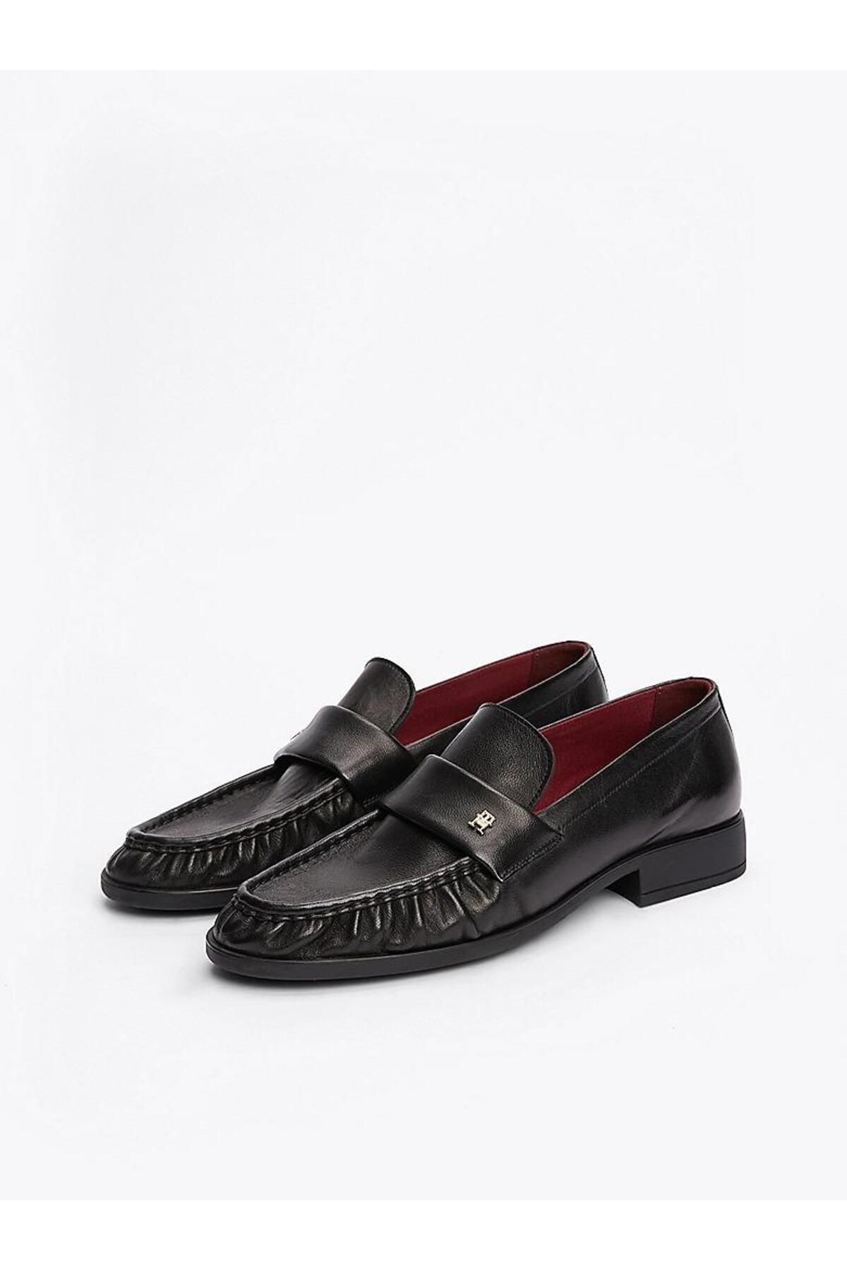 Tommy Hilfiger-LOAFER ΜΑΛΑΚΟ NAPPA ΠΛΕΚΤΟ ΠΟΔΙ 2