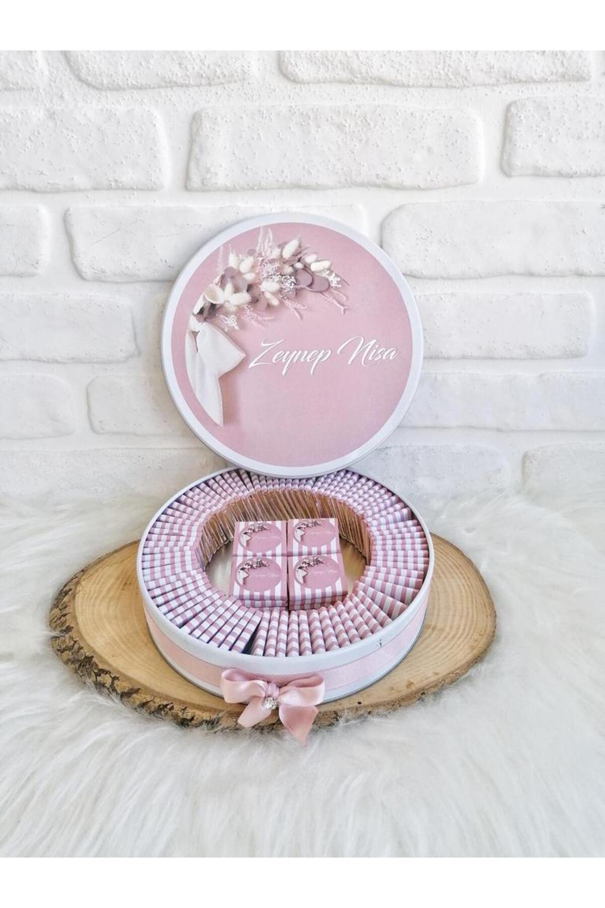 Angel Gift Chocolate 80 Adet Çiçek Konsept İsme Özel Hoşgeldin Kız Bebek Hediyelik Çikolata fotoğrafı 5 (önizleme)