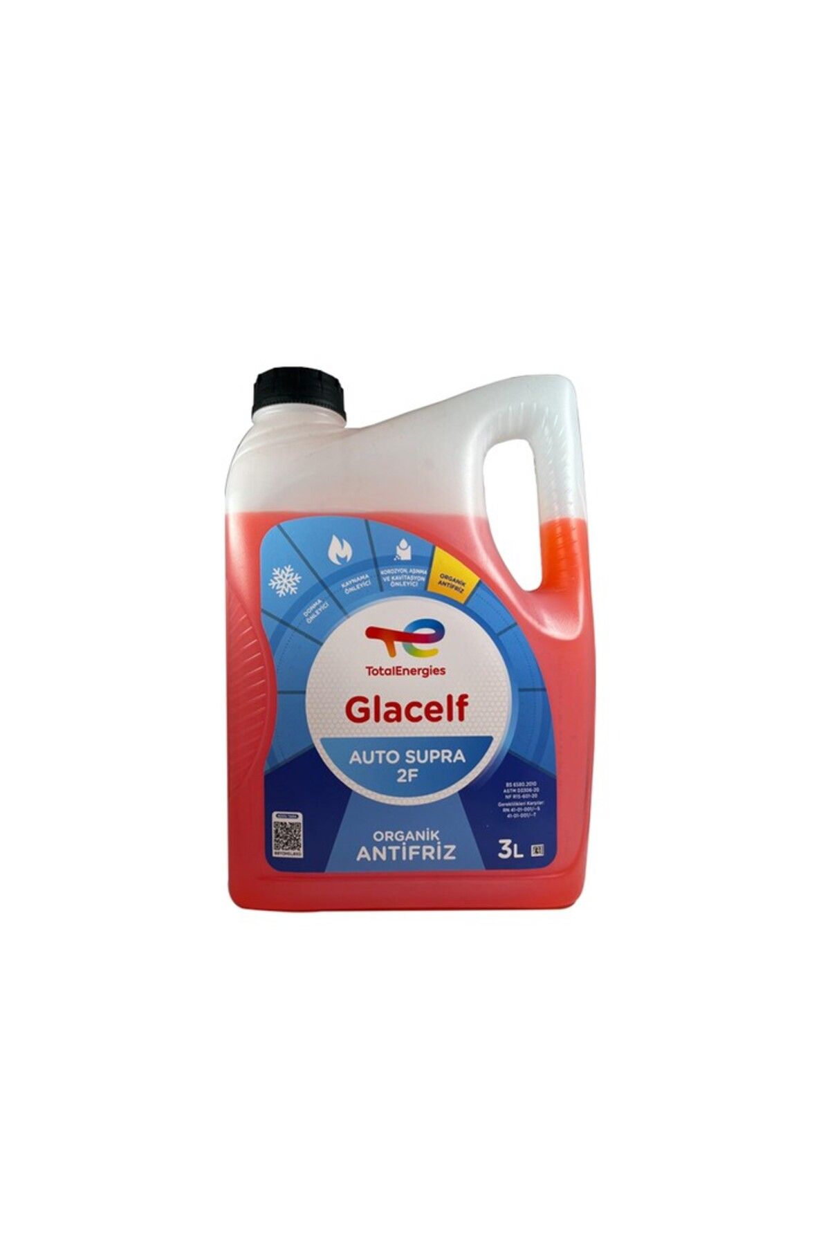 TOTAL Glacelf Auto Supra 2F 3 Lt Organik Kırmızı Antifriz