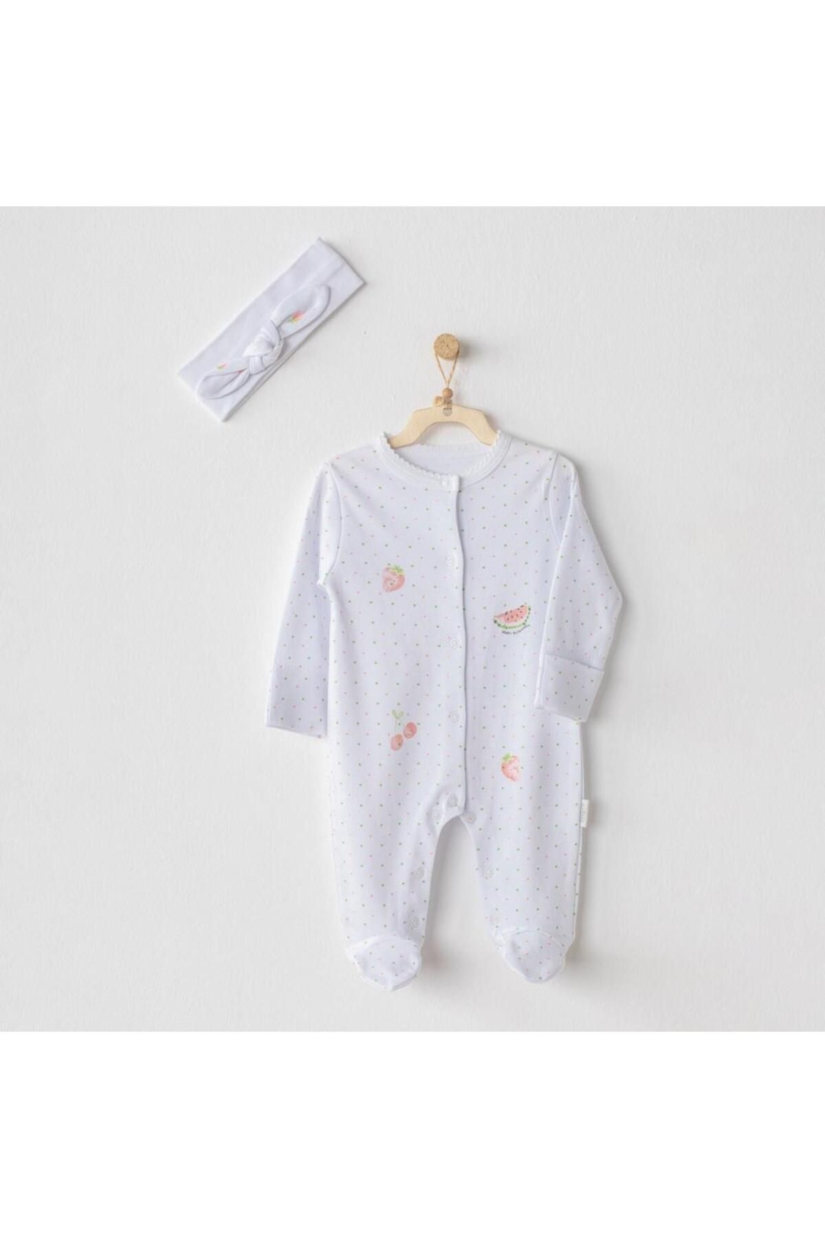 NessiWorld Ac23556 Watermelon & Strawberry Bebe Tulum Takım White