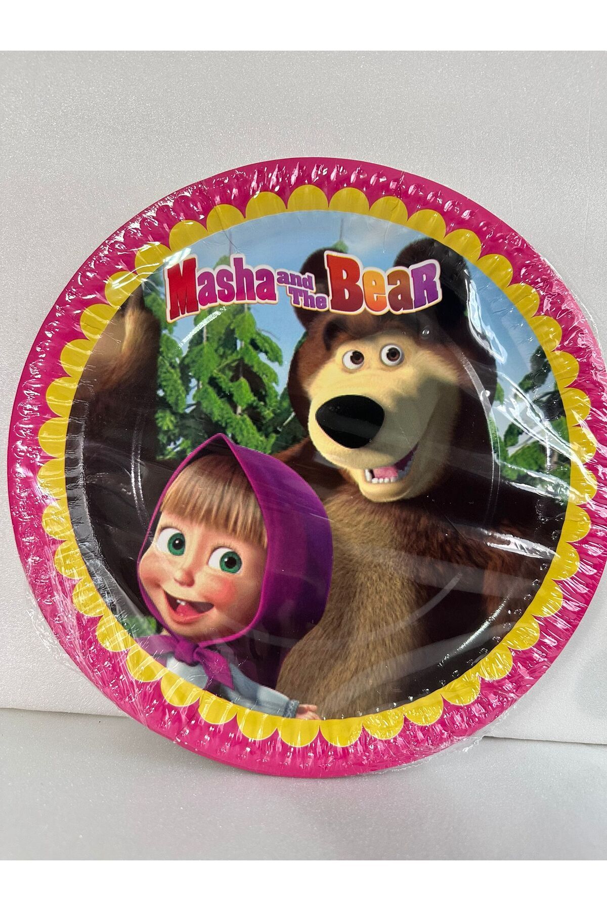 Cadde Süs-Masha and the Bear Set of 8 Paper Plates and Cups 2