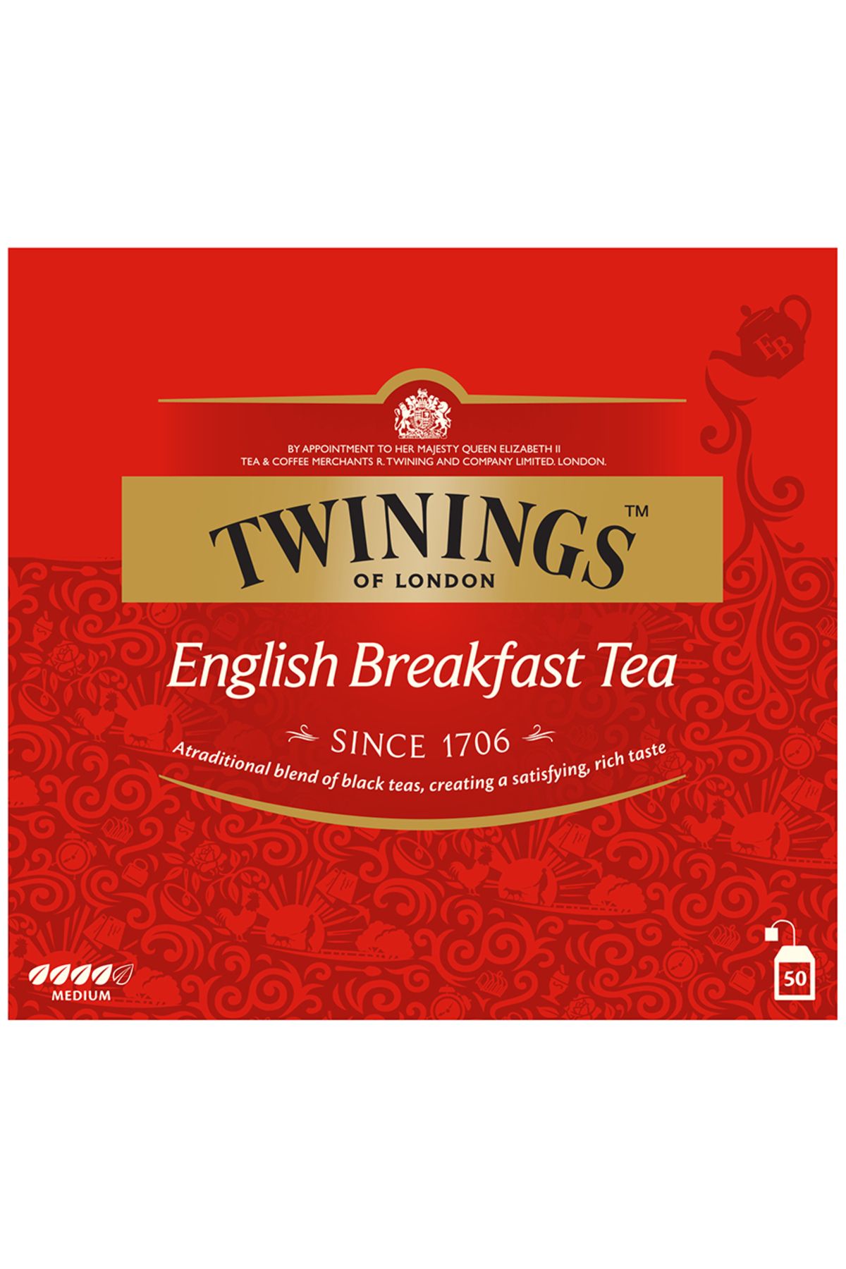 Twinings ENGLISH BREAKFAST 50 LİK POŞET ÇAY / 5 PAKET