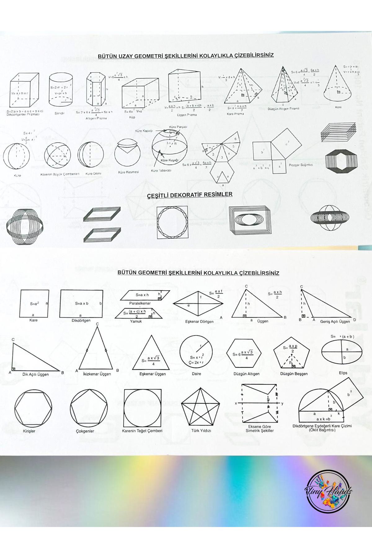 tiny hands-Geometric Shapes Template 1 Piece 25 cm Ataturk Square Triangle Circle Template Ruler Geometric Ruler 3