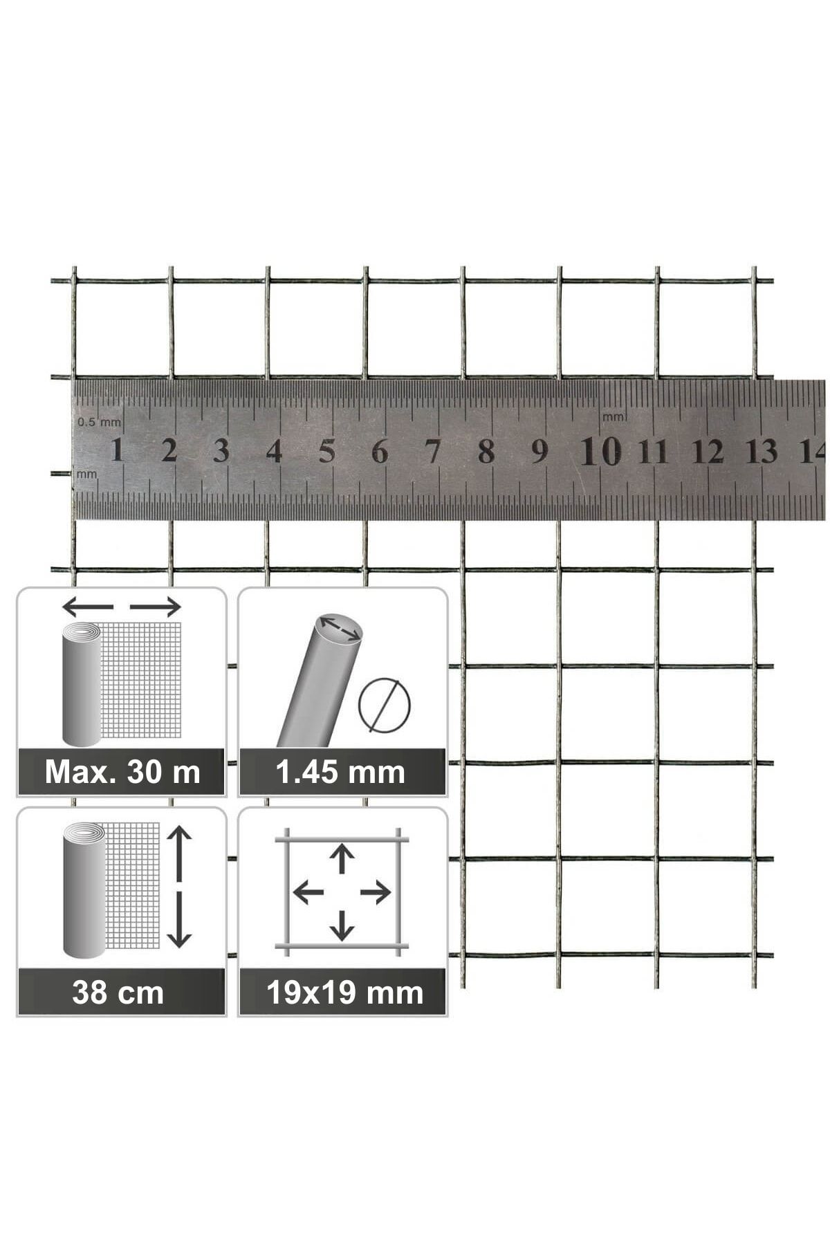 teknotrust Galvanizli Kafes Kümes Teli - Ufo Isıtıcı Ön Teli - Bahçe Teli - Boy 38 Cm Istenilen Uzunlukta