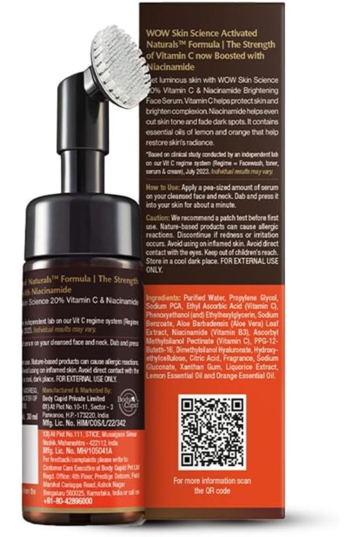 WOW Skin Science-Vitamin C Foaming Face wash with Brush 150ml 6