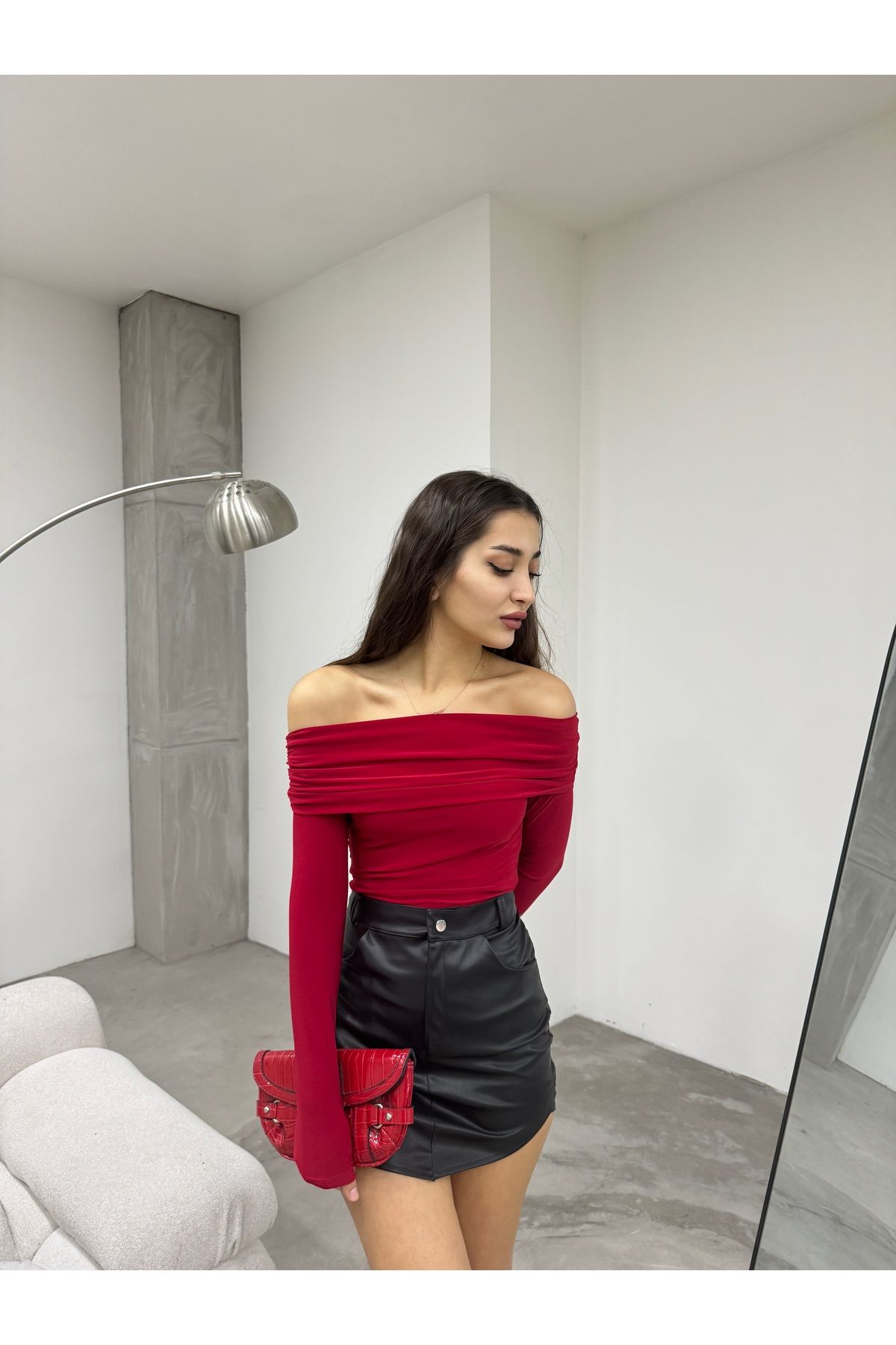 BİKELİFE-Women's Madonna Collar Sandy Blouse 4